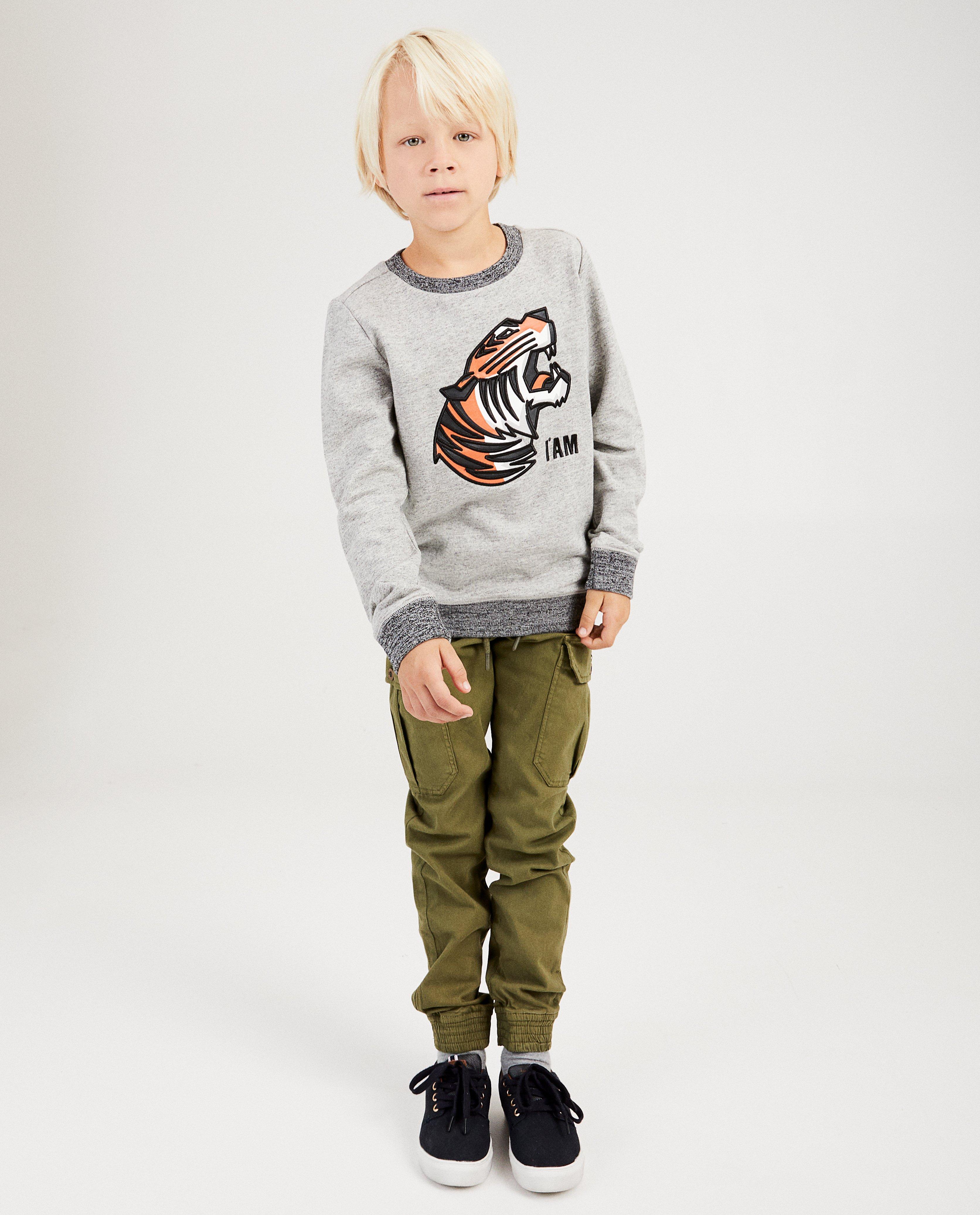 Pantalon vert en coton bio I AM - modèle cargo - I AM