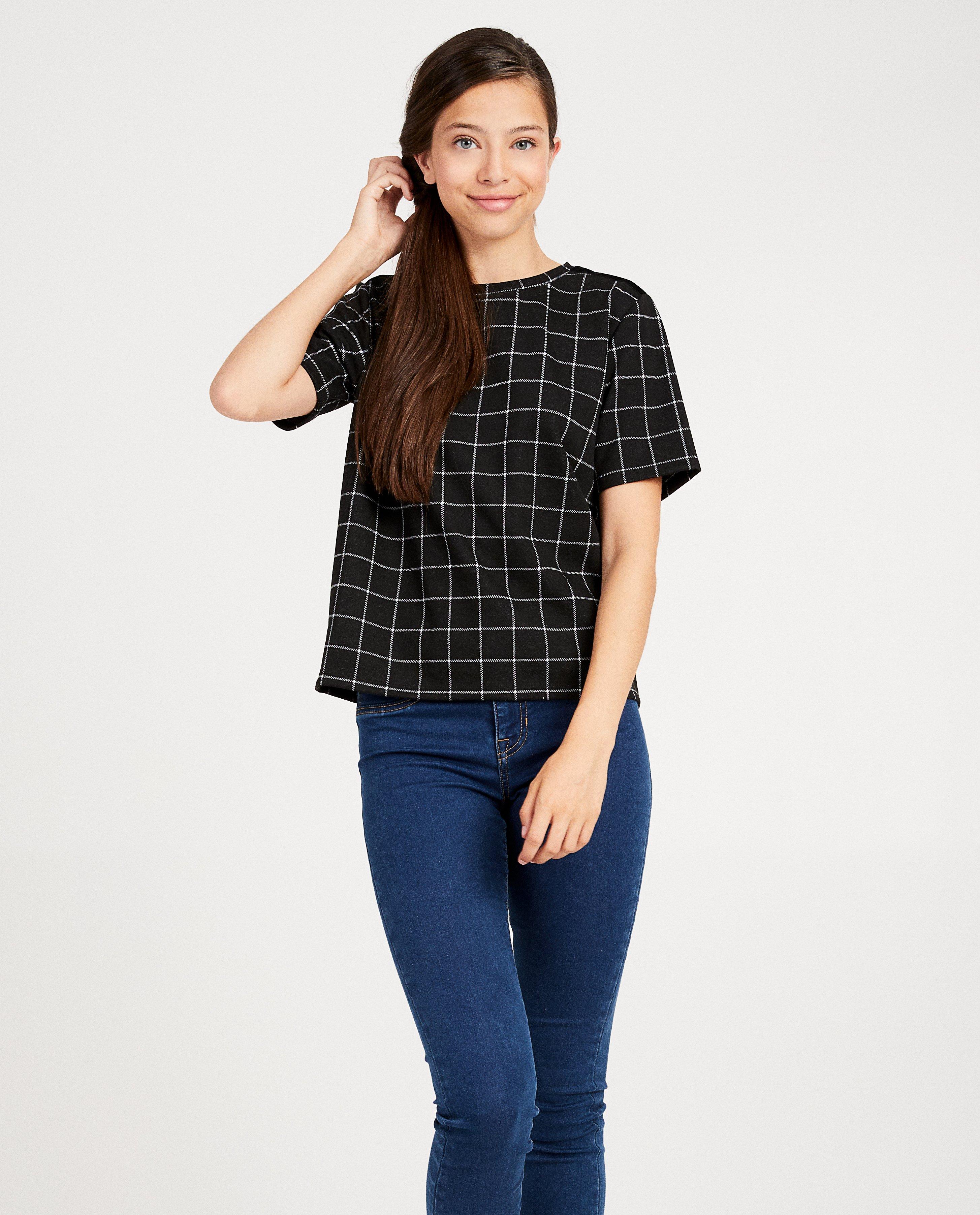 T-shirts - T-shirt met ruitpatroon