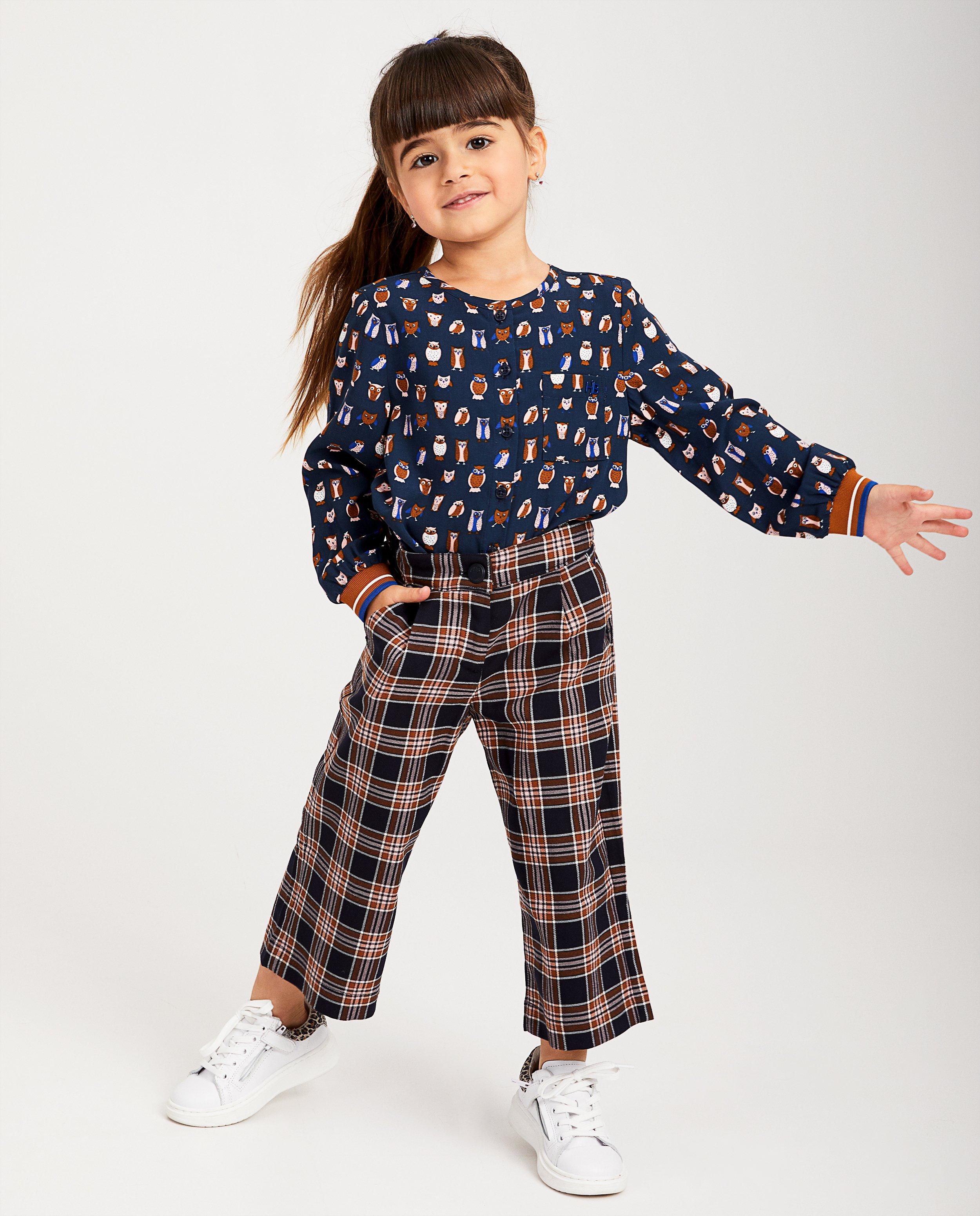 Blauw hemd met print Hampton Bays - uiltjes - Hampton Bays