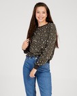 Sweaters - Kakigroene sweater met print