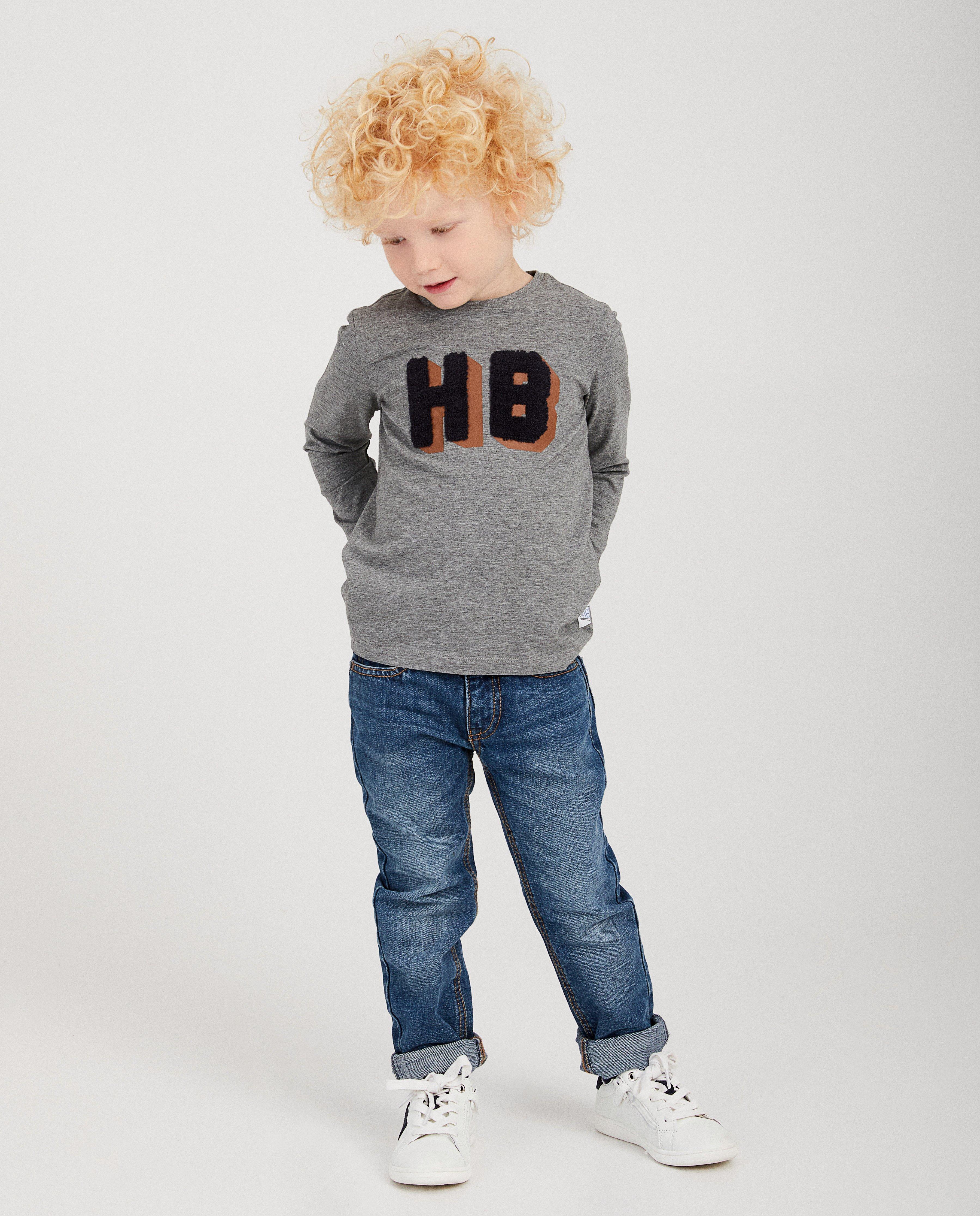 Grijze longsleeve Hampton Bays - met print - Hampton Bays