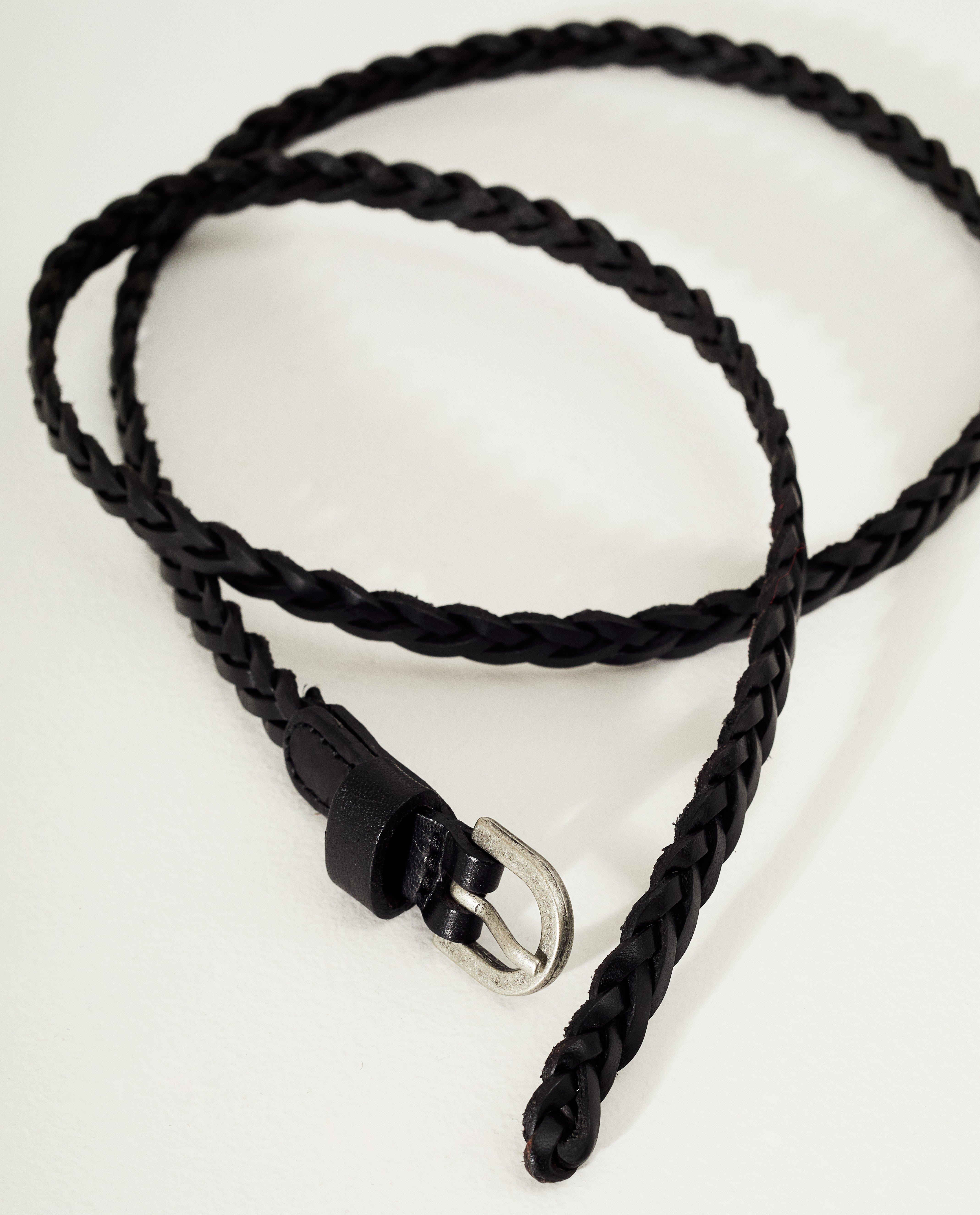 Zwarte gevlochten riem Pieces - Product Detail - zwart - afbeelding nummer 2