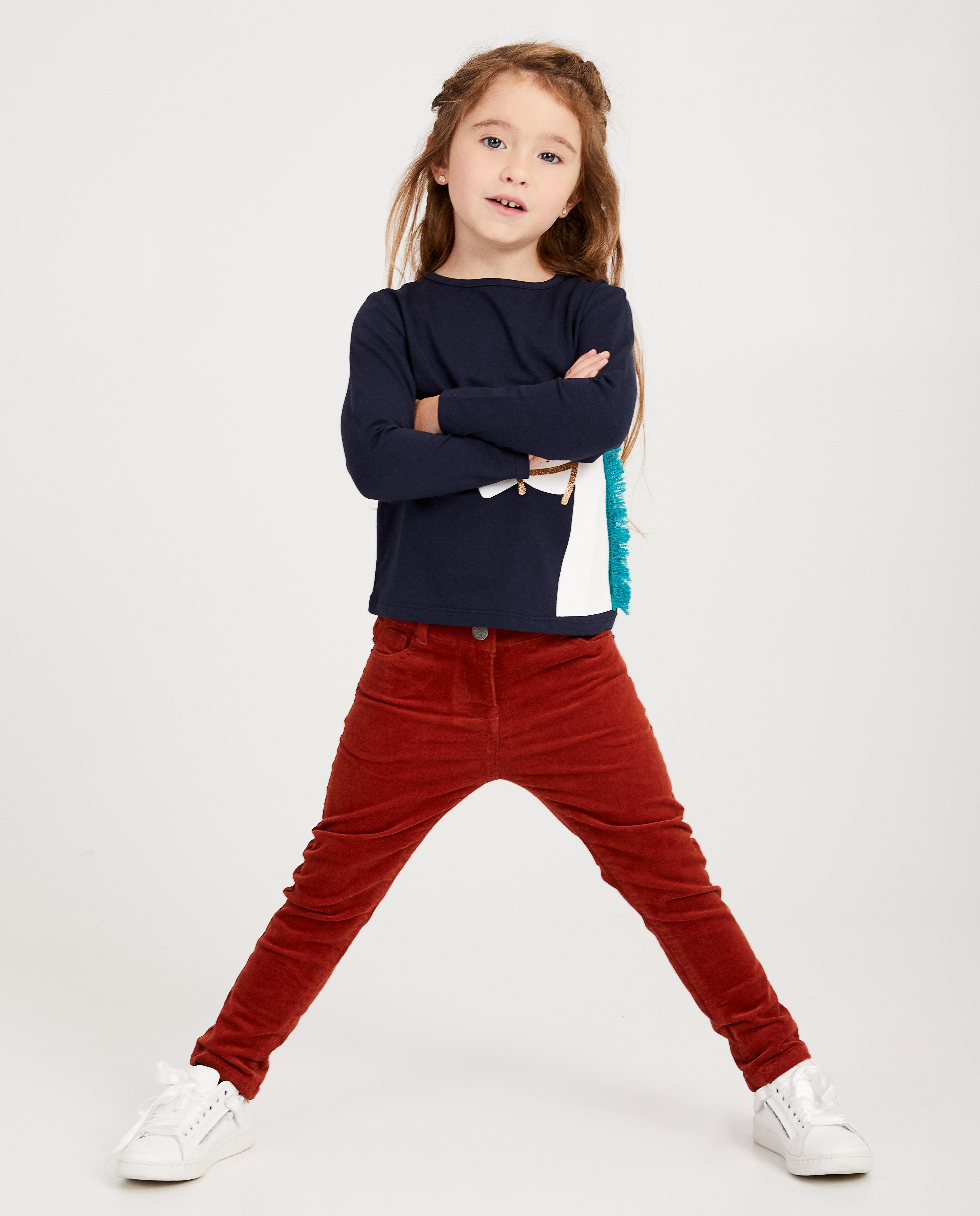 Roestbruine broek JILL - van ribfluweel - JBC