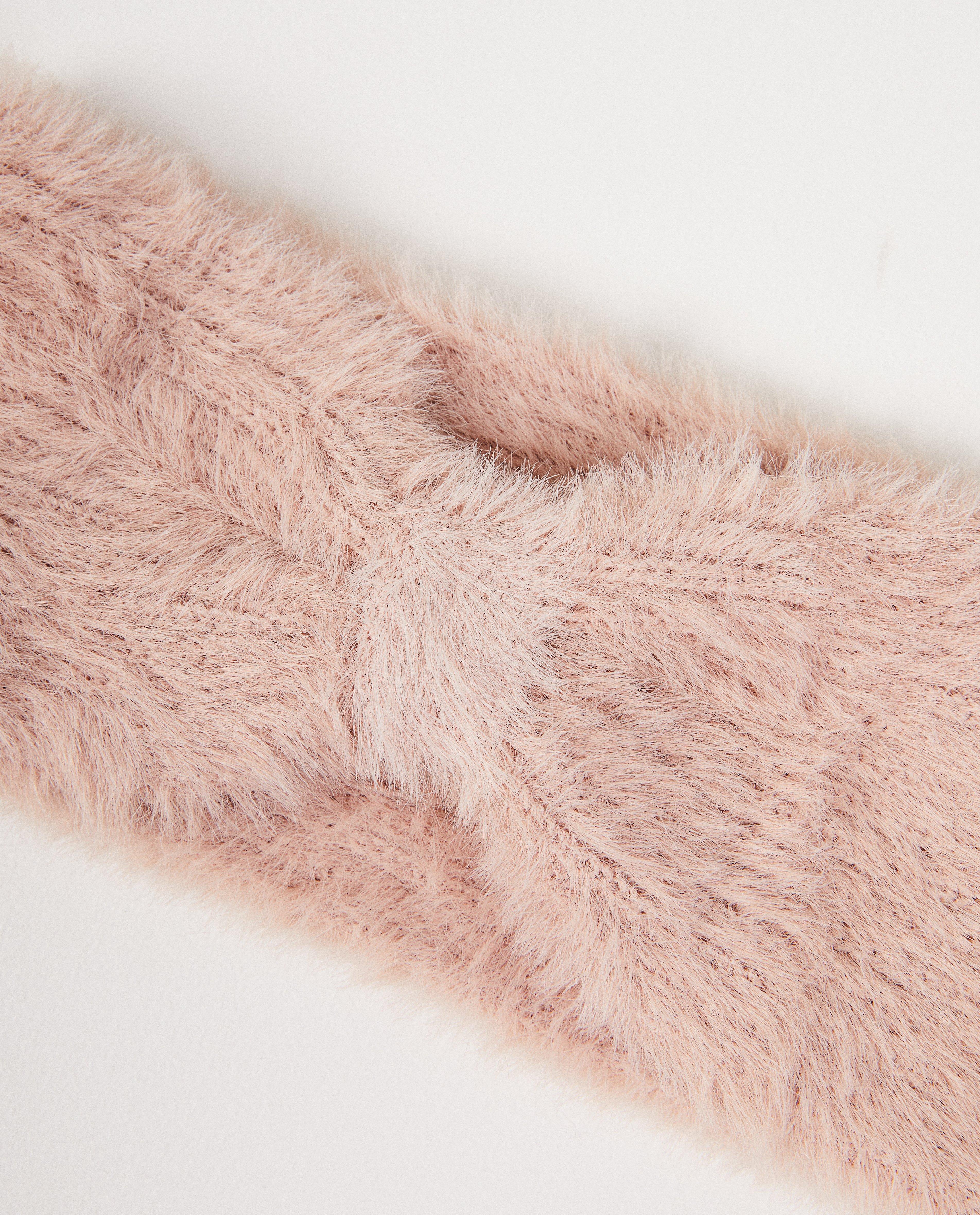Roze hoofdband Pieces - pluizig - Pieces