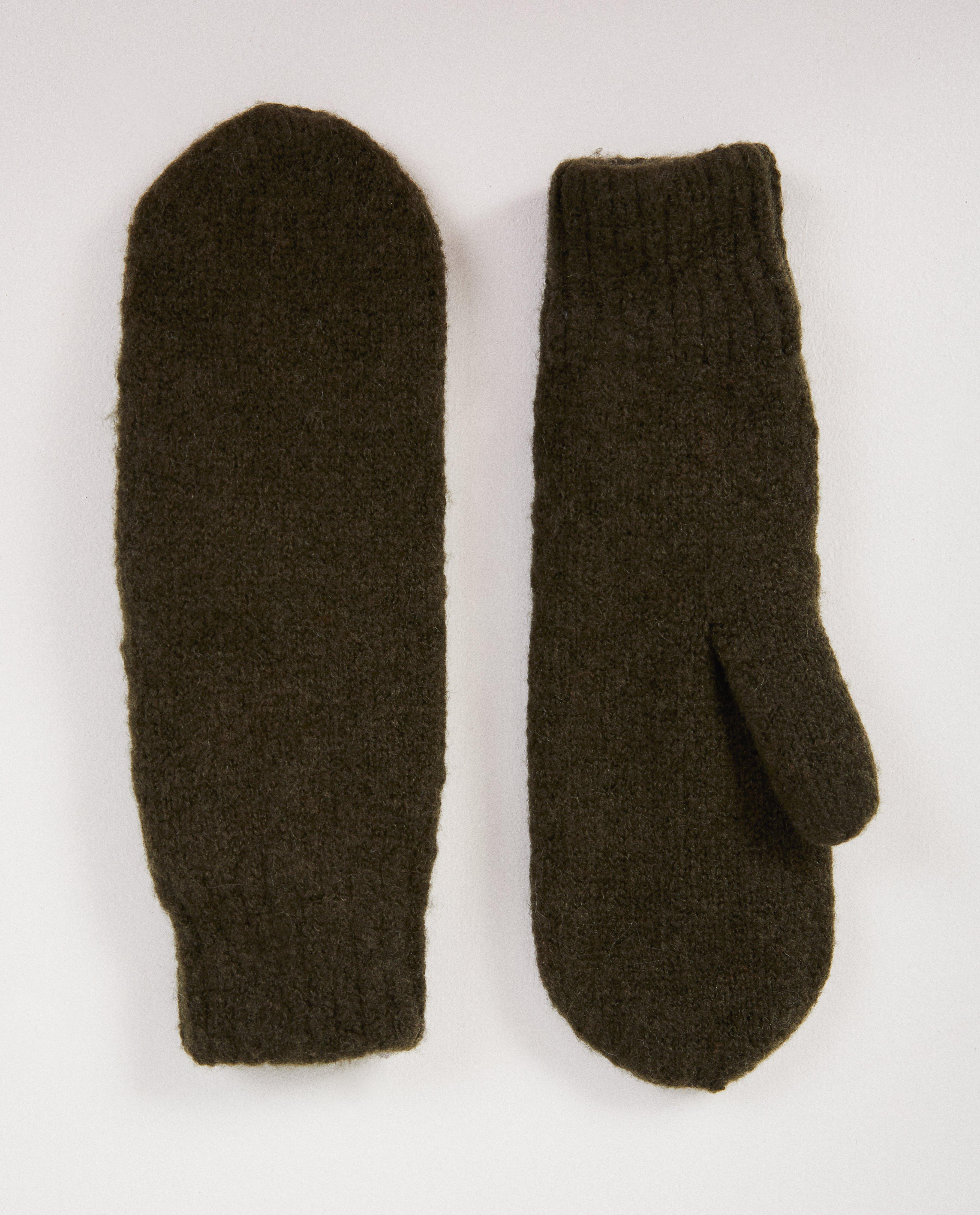 Moufles vert foncé Pieces - fin tricot - Pieces