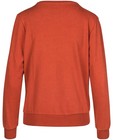 Sweaters - Roestbruine sweater met opschrift