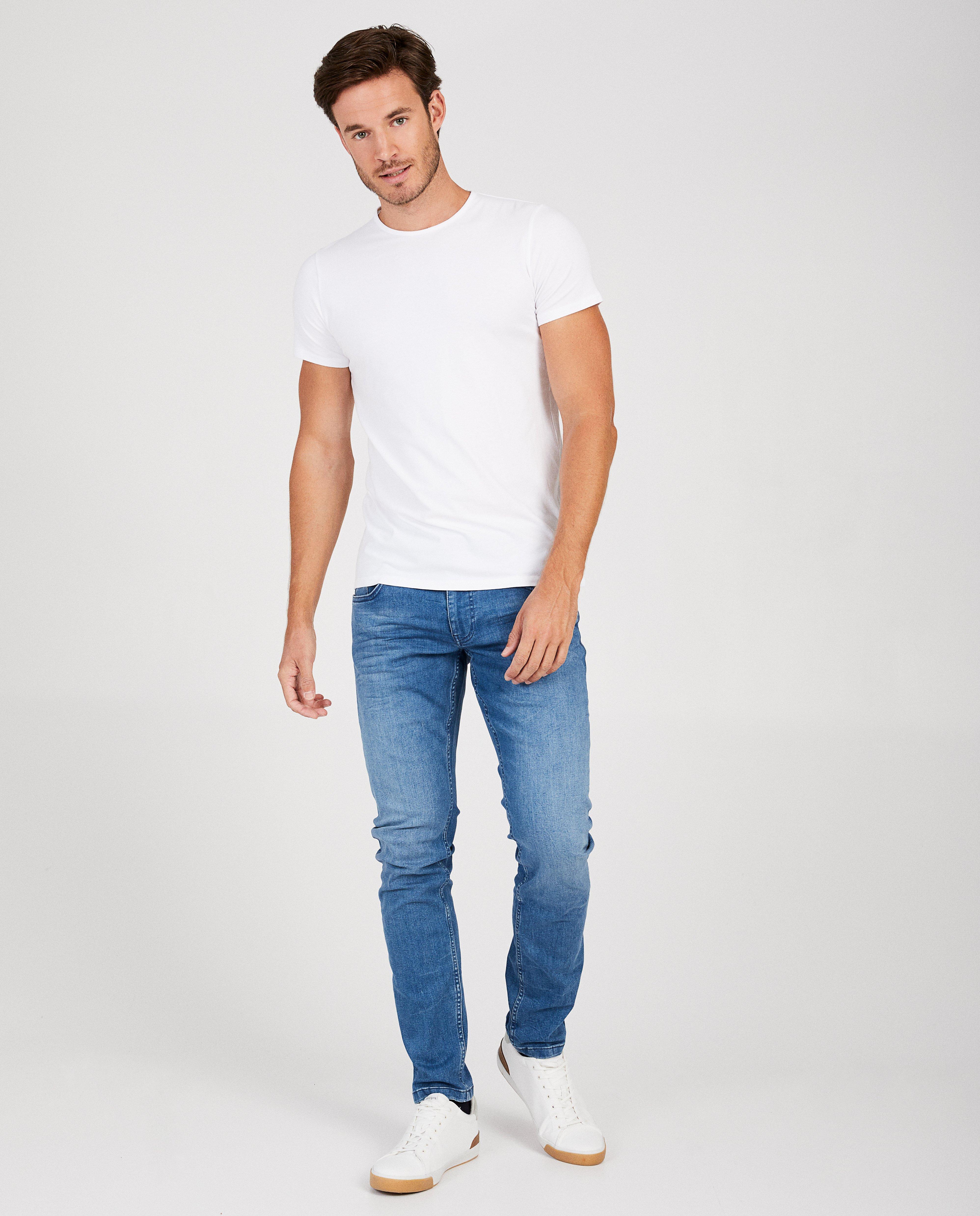 Lichtblauwe skinny JIMMY - met wassing - JBC