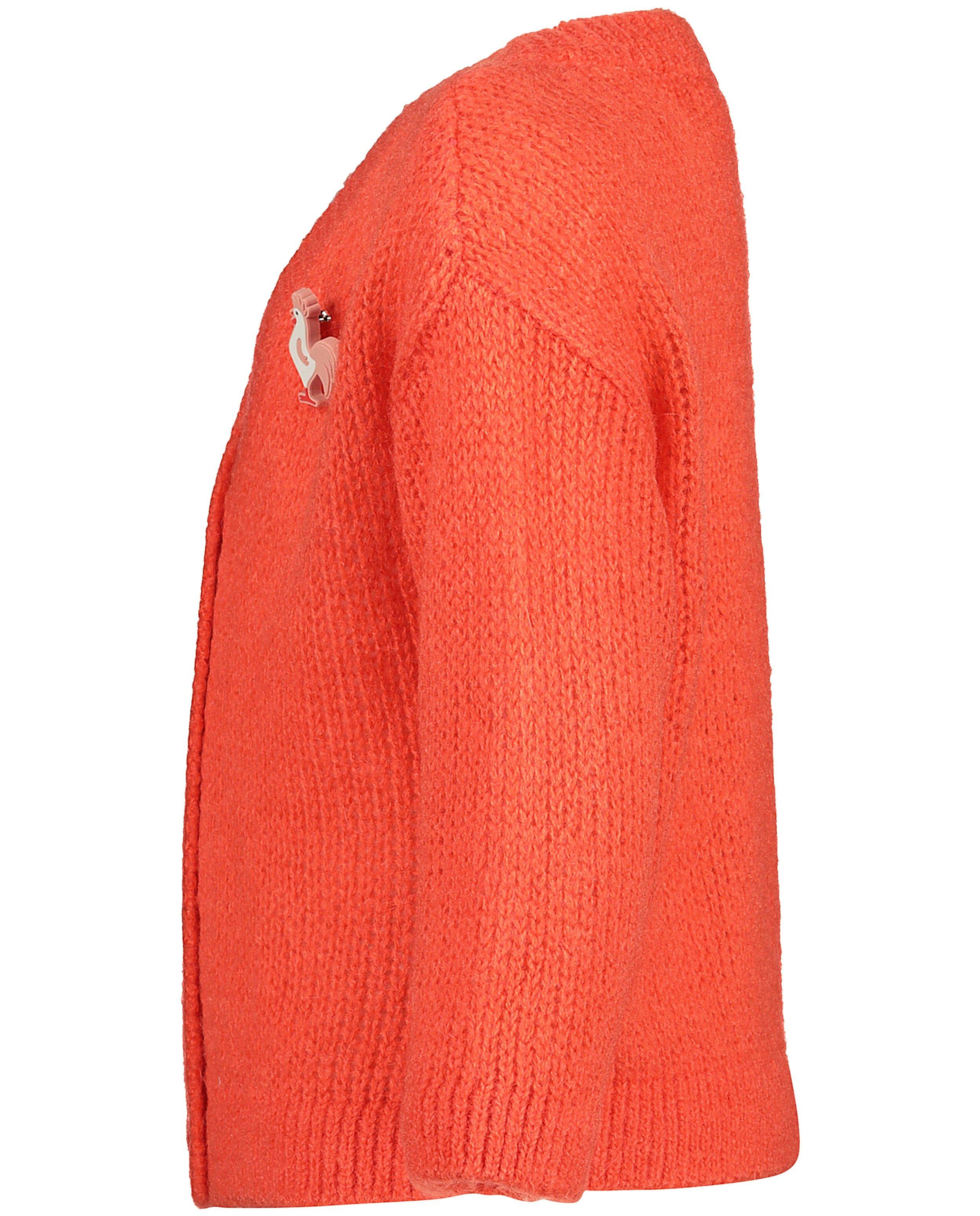 Cardigans - Koraalrood vest met broche Kaatje