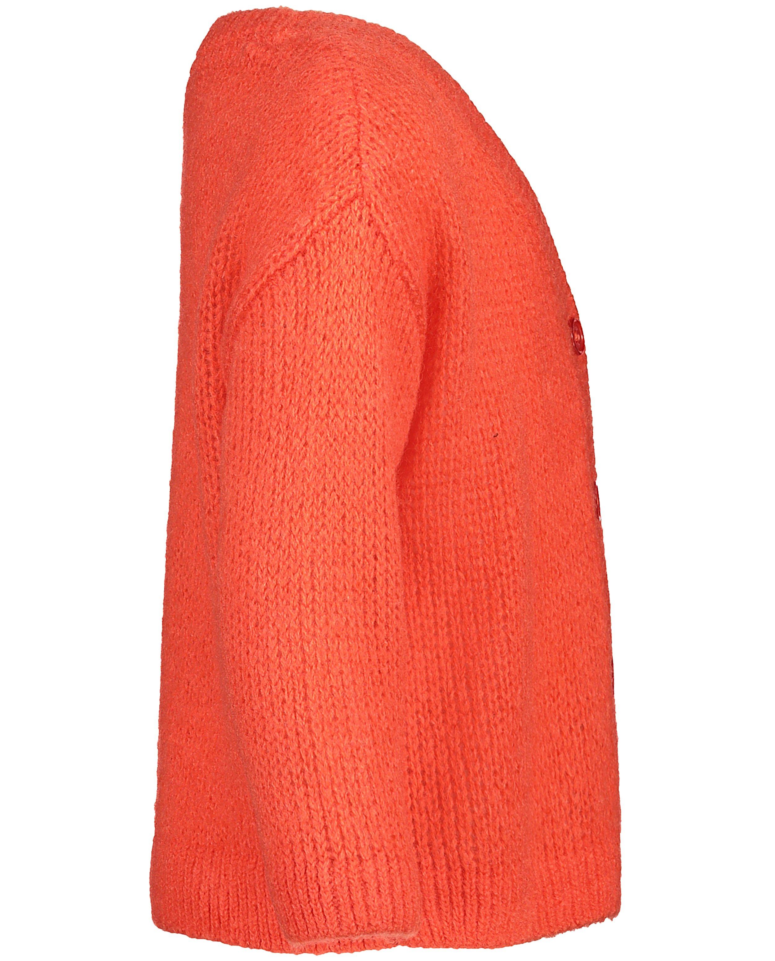 Cardigans - Koraalrood vest met broche Kaatje
