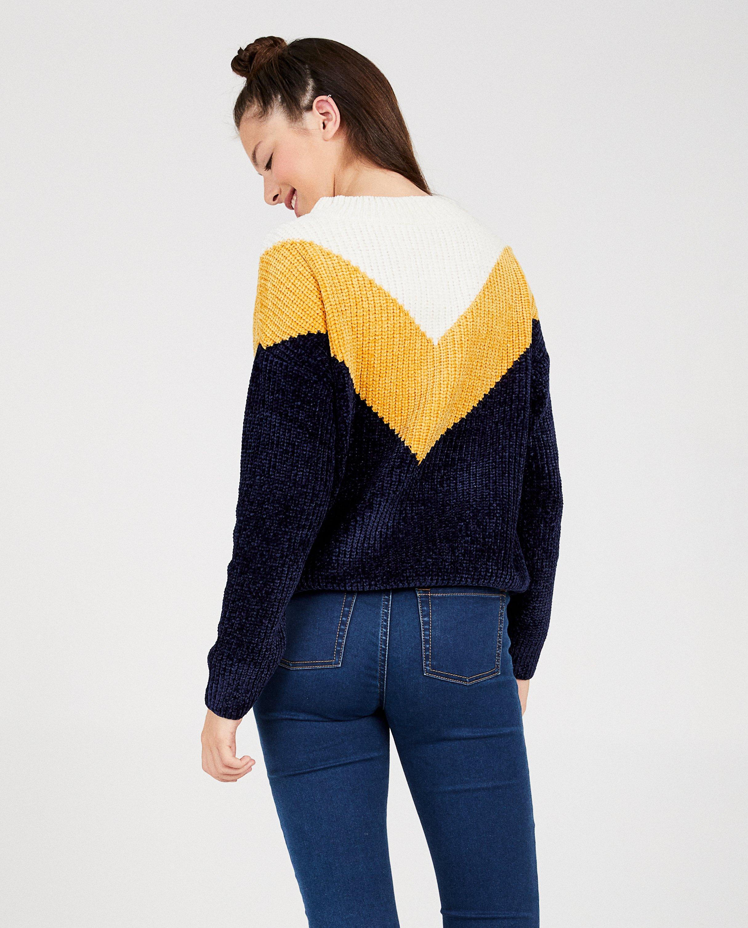 Truien - Gebreide trui met color block