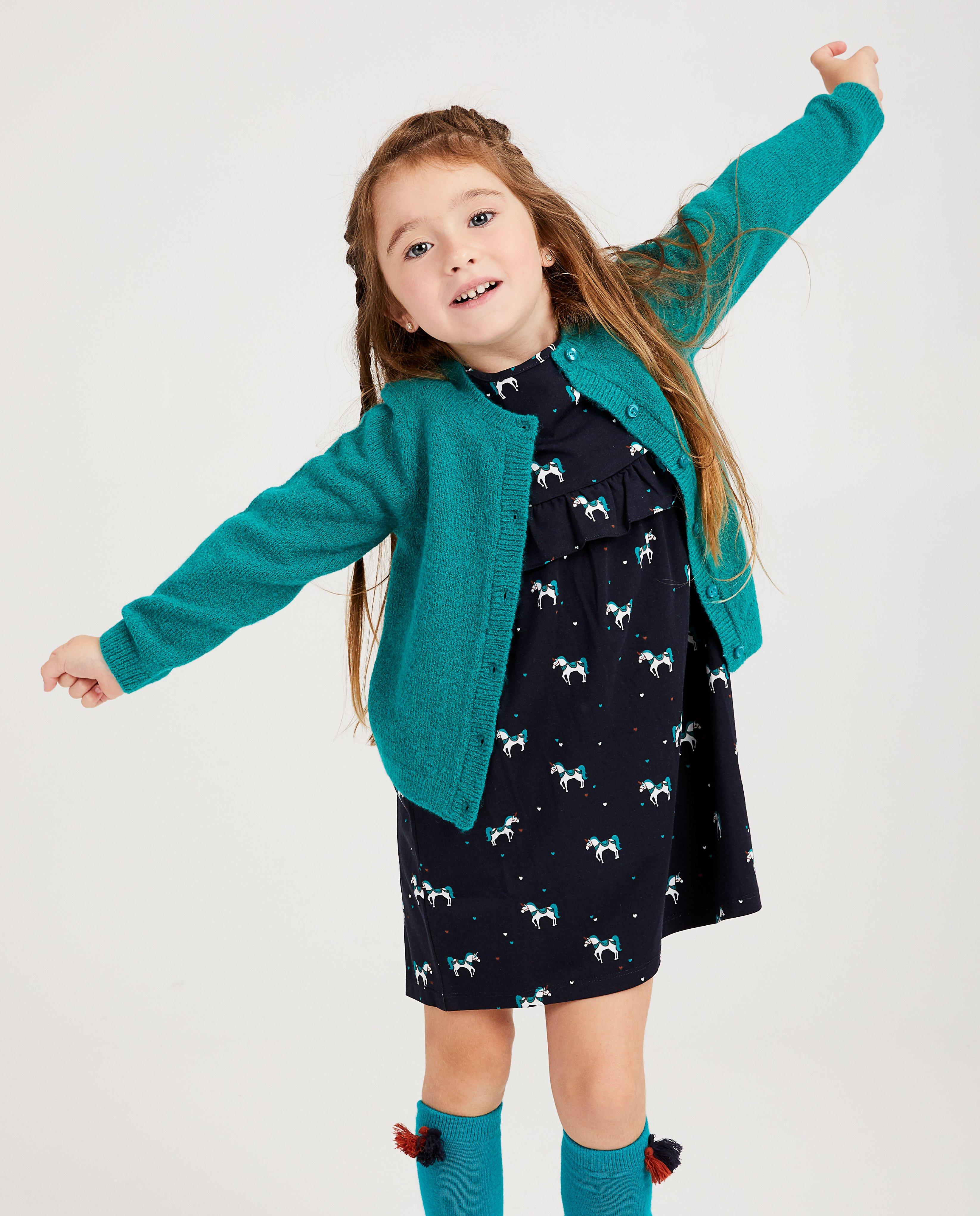Cardigans - Turquoise gebreide vest