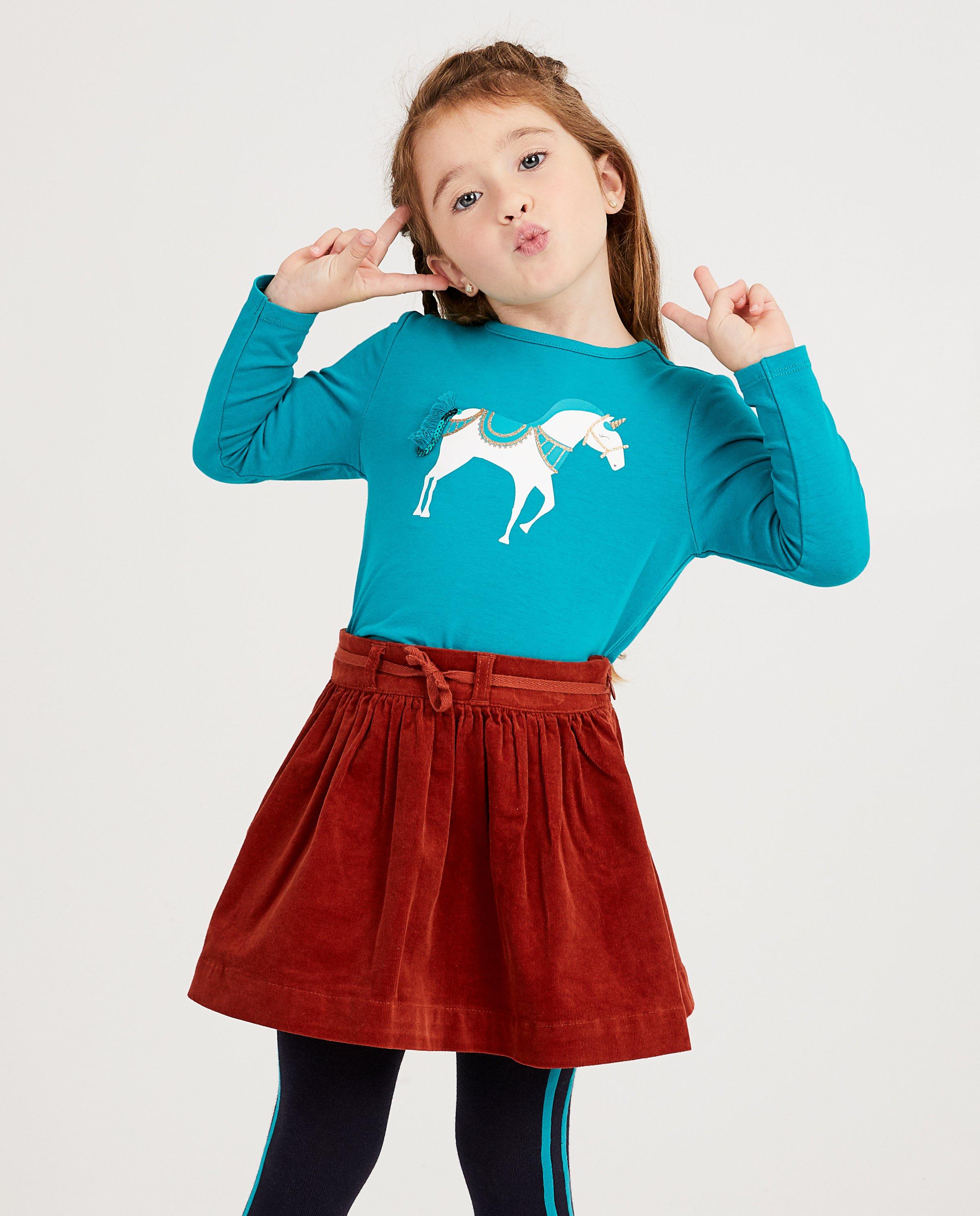 T-shirts - Turquoise shirt met eenhoorn