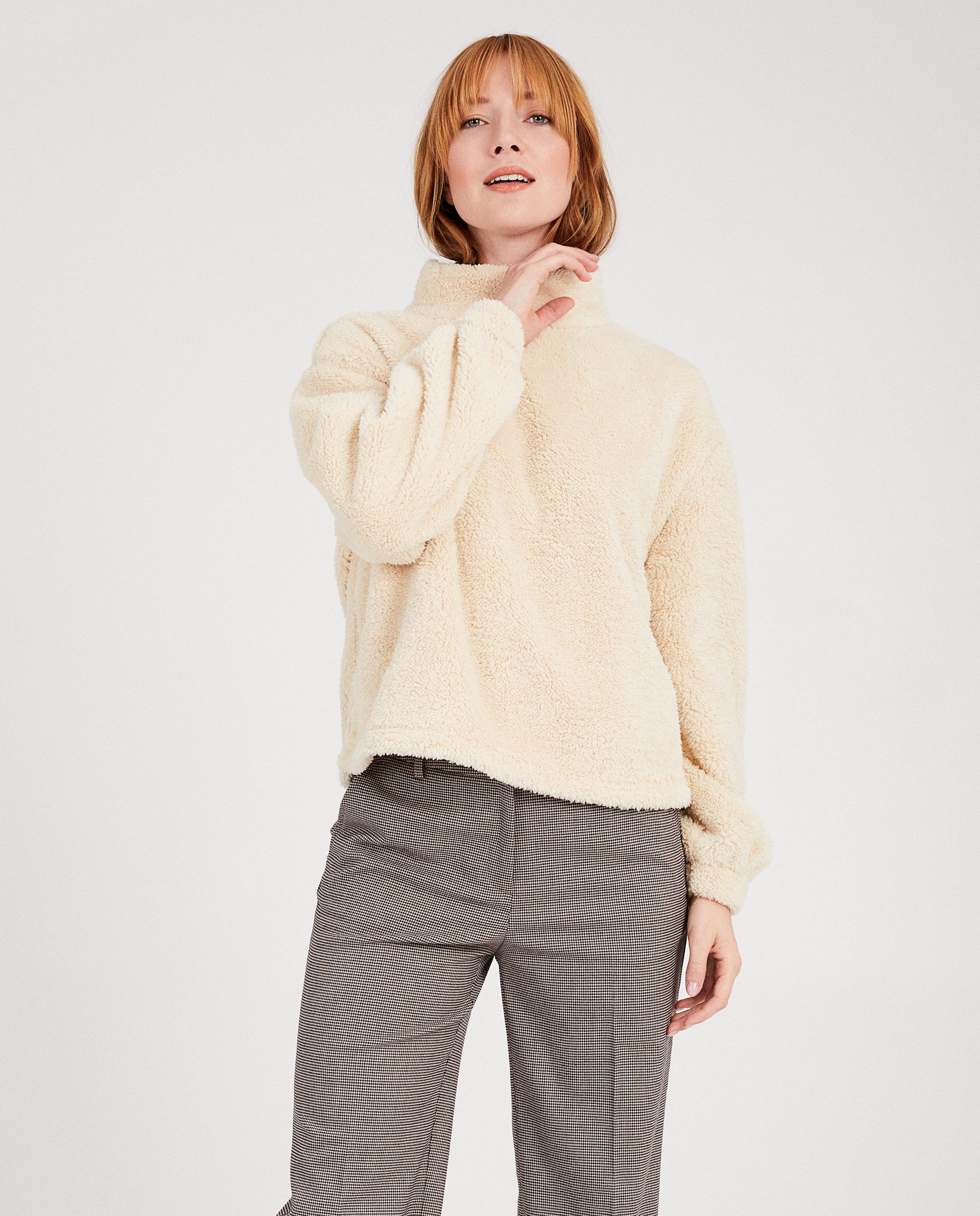 Sweaters - Beige teddy trui Sora