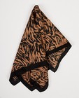 Zwart-bruin sjaaltje Pieces - met dierenprint - Pieces