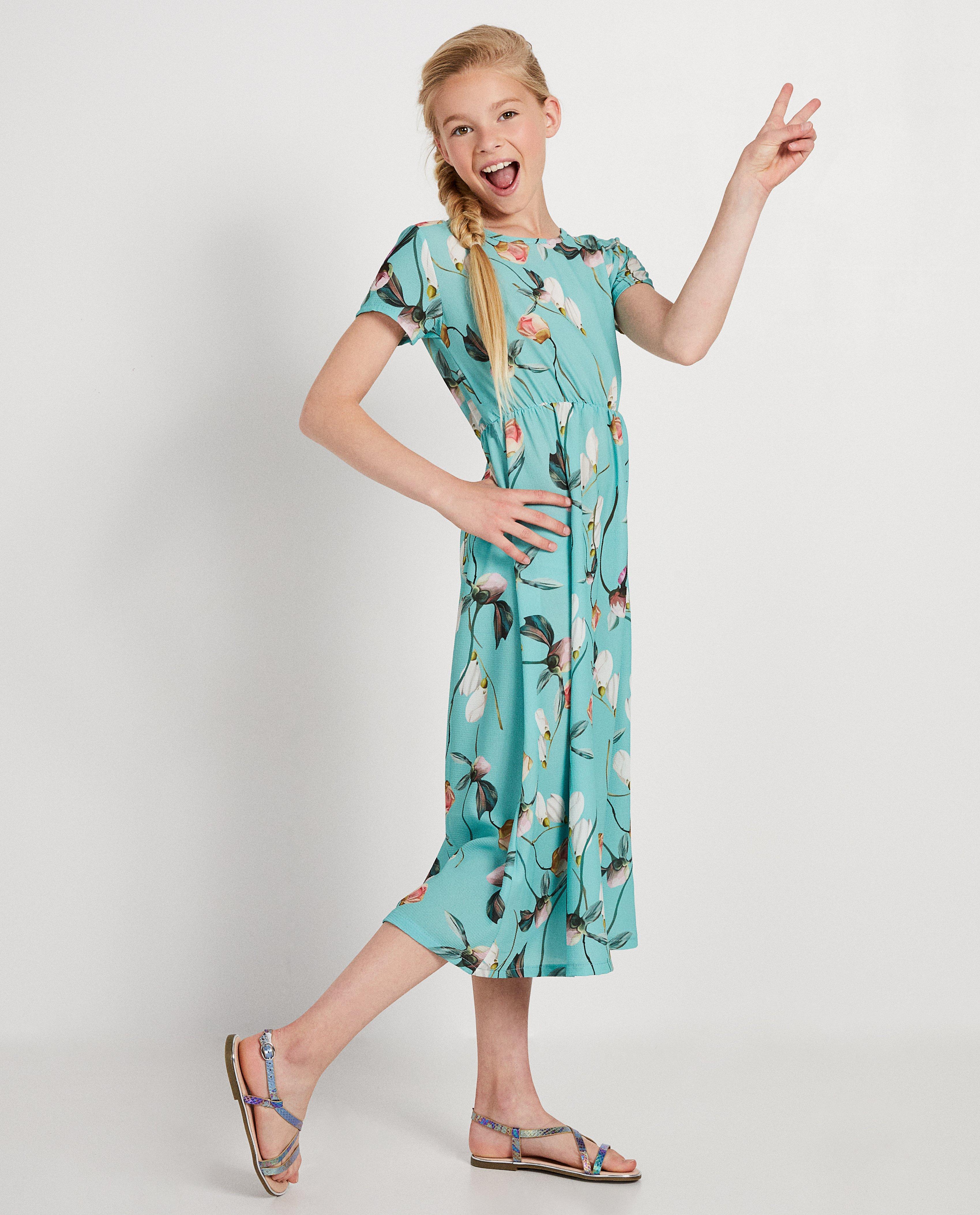 Robe vert bleu Ella Italia - imprimé fleuri - Ella Italia