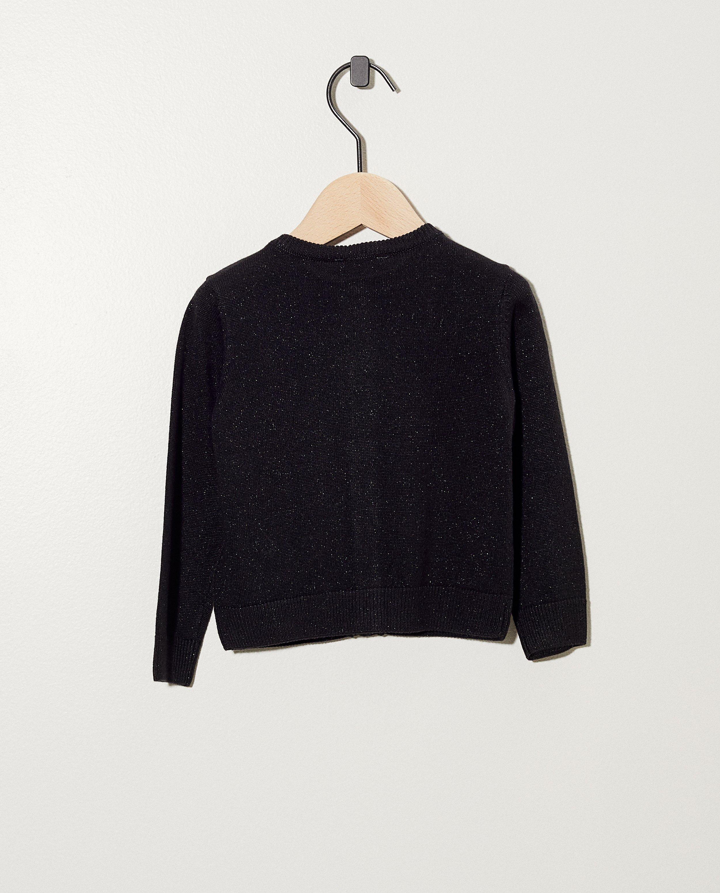 Cardigans - Zwart vest met strik