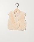 Roze vest van faux fur - met drukknoopje - Newborn 50-68