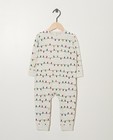 Pyjama gris clair en coton bio - imprimé de petites lampes - Cuddles and Smiles