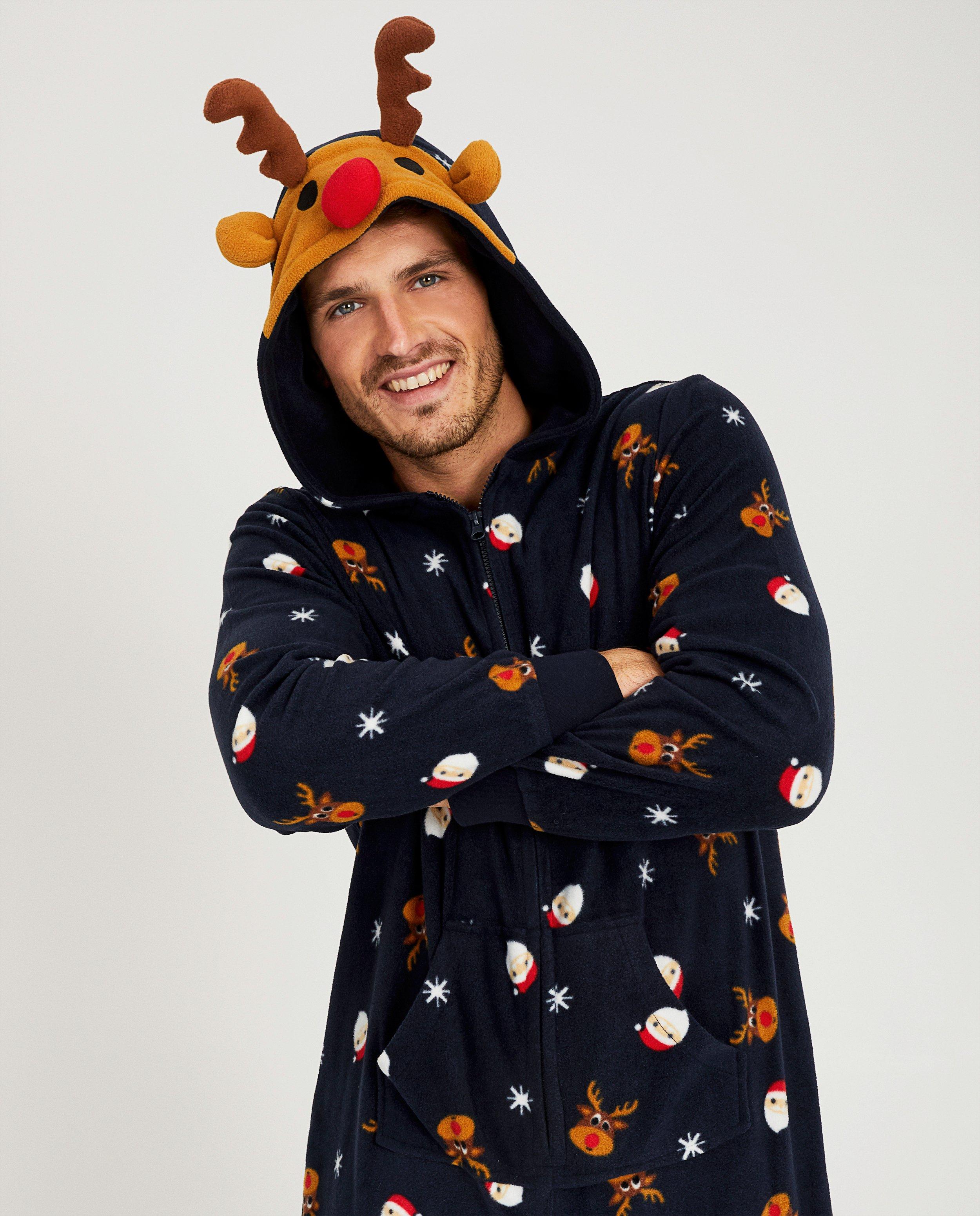Nachtkleding - Blauwe Rudolf-onesie