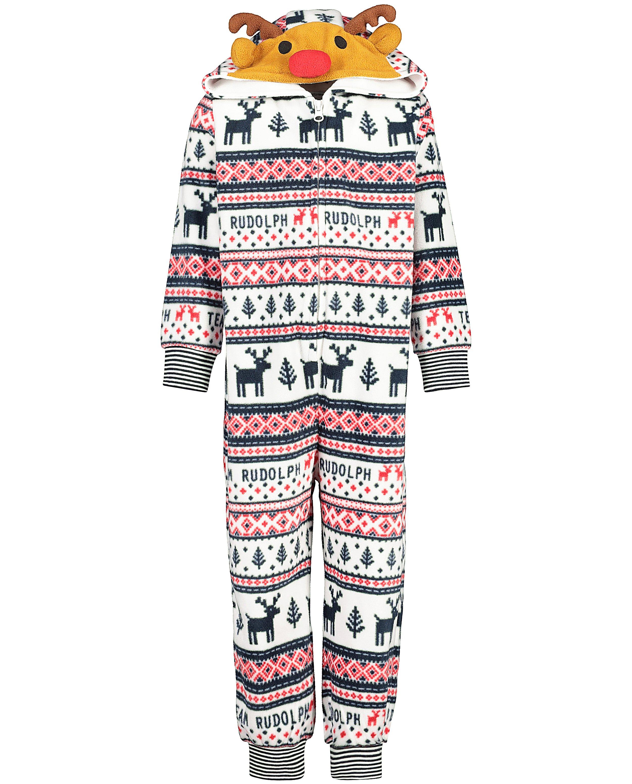 Nachtkleding - Witte Rudolf-onesie, 2-7 jaar
