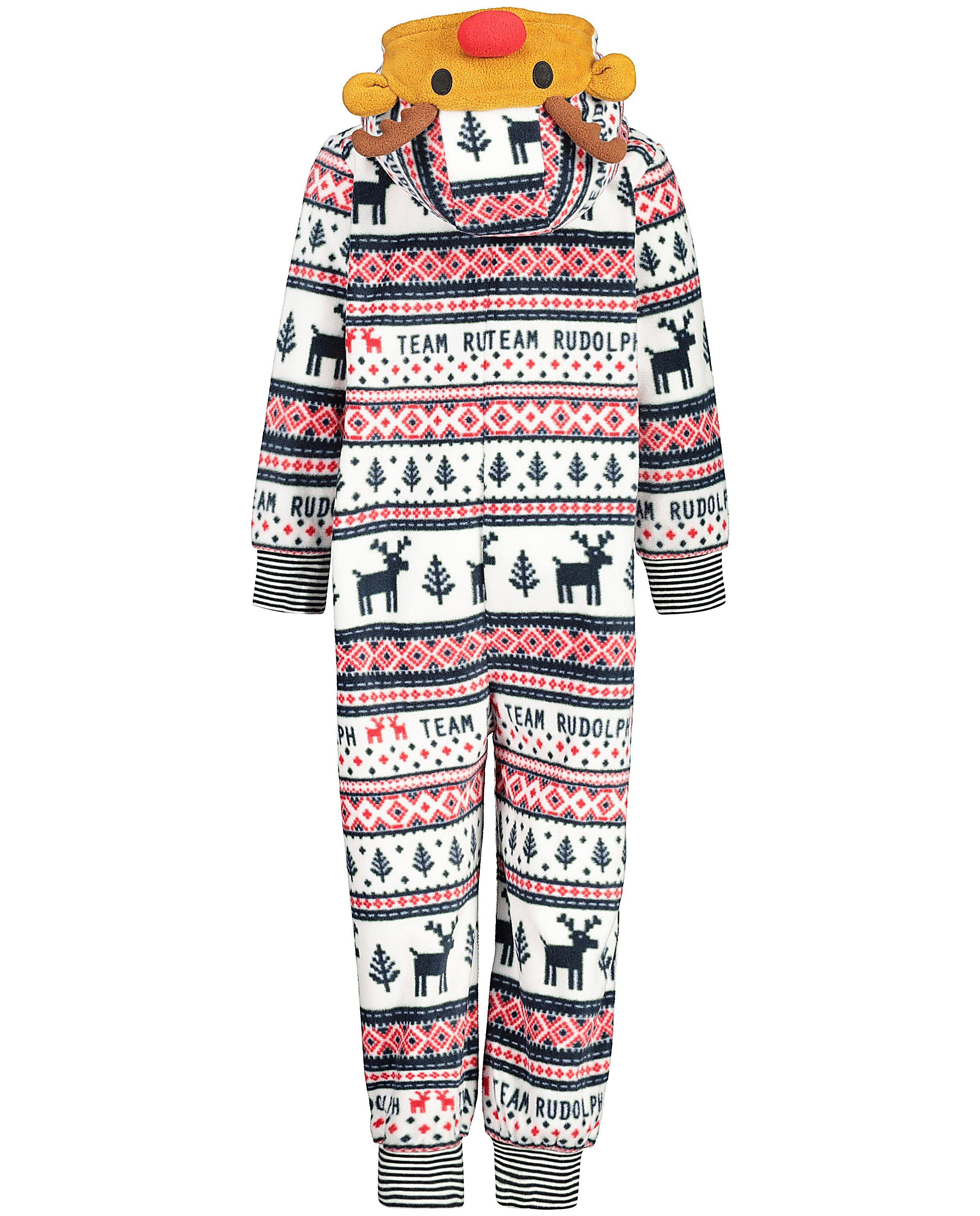 Nachtkleding - Witte Rudolf-onesie, 2-7 jaar