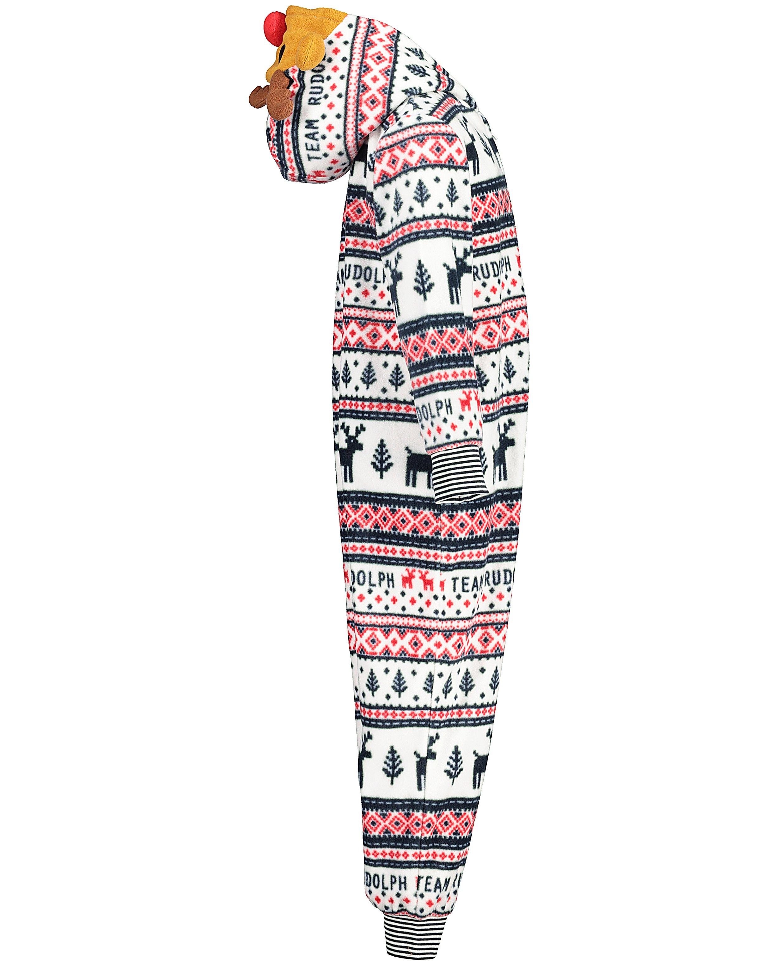 Nachtkleding - Witte Rudolf-onesie, 2-7 jaar