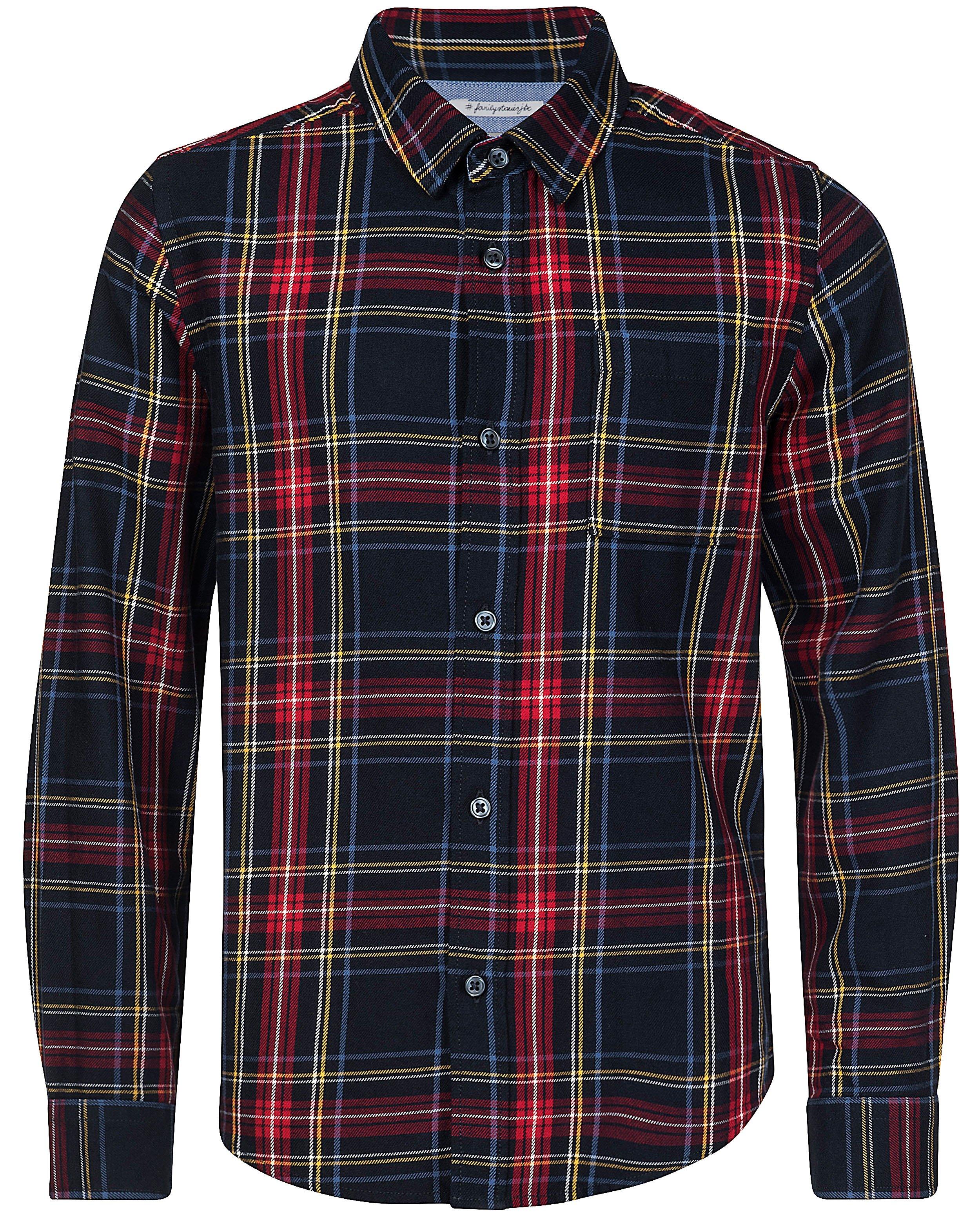 Hemden - Blauw hemd met ruitpatroon
