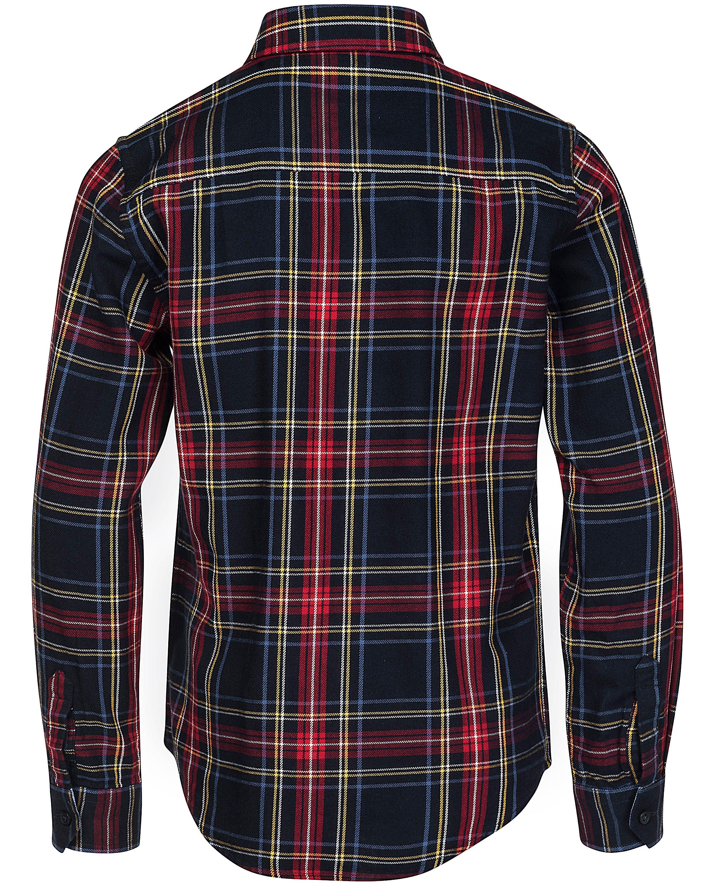 Hemden - Blauw hemd met ruitpatroon