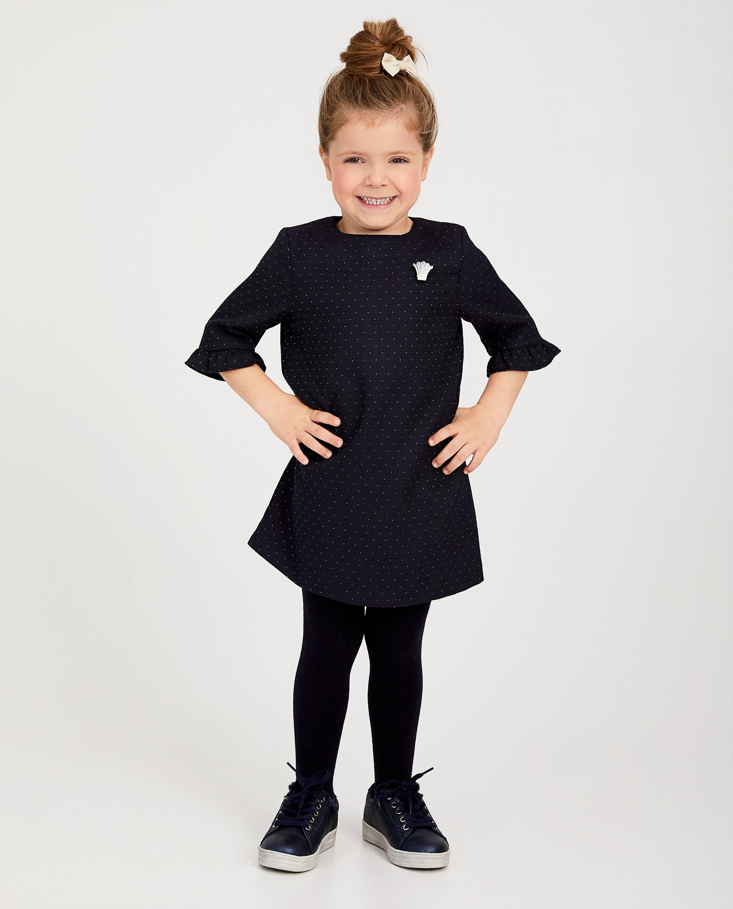 Robe bleue à pois Prinsessia - imprimé intégral de relief - Prinsessia
