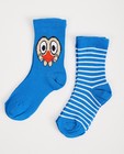 2 paires de chaussettes bleu clair - "Le petit écho de la Forêt" - Fabeltjeskrant