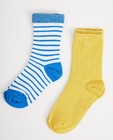 Chaussettes Petit écho de la forêt - 2 paires, bleues et jaunes - Fabeltjeskrant