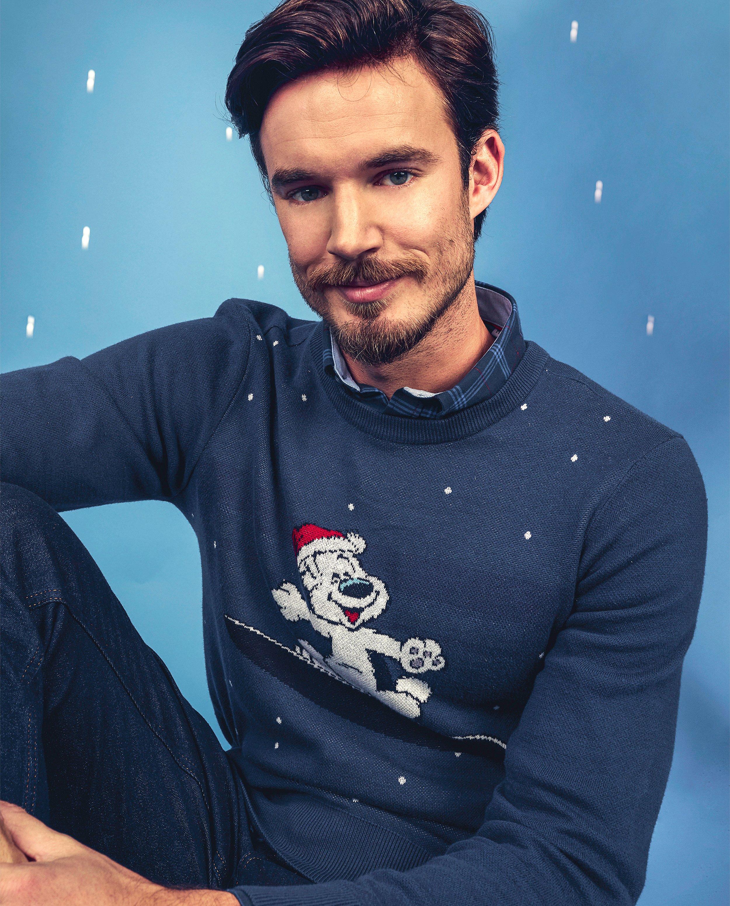 Blauwe kersttrui met Samson - Product Detail - donkerblauw - afbeelding nummer 5
