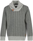 Truien - Grijze trui met streepjes