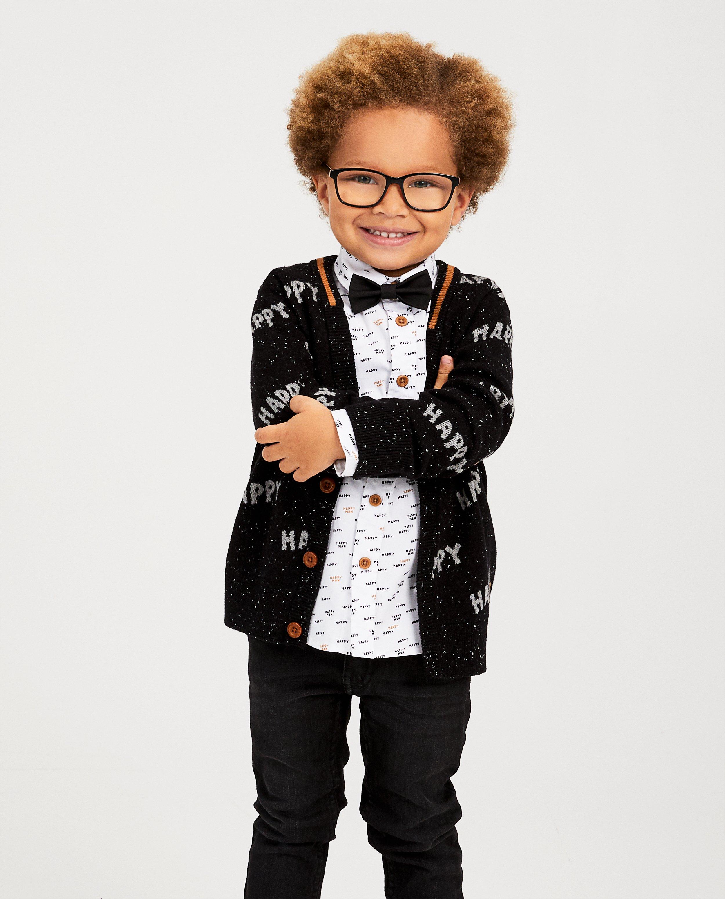 Cardigans - Zwart 'happy'-vest met spikkels