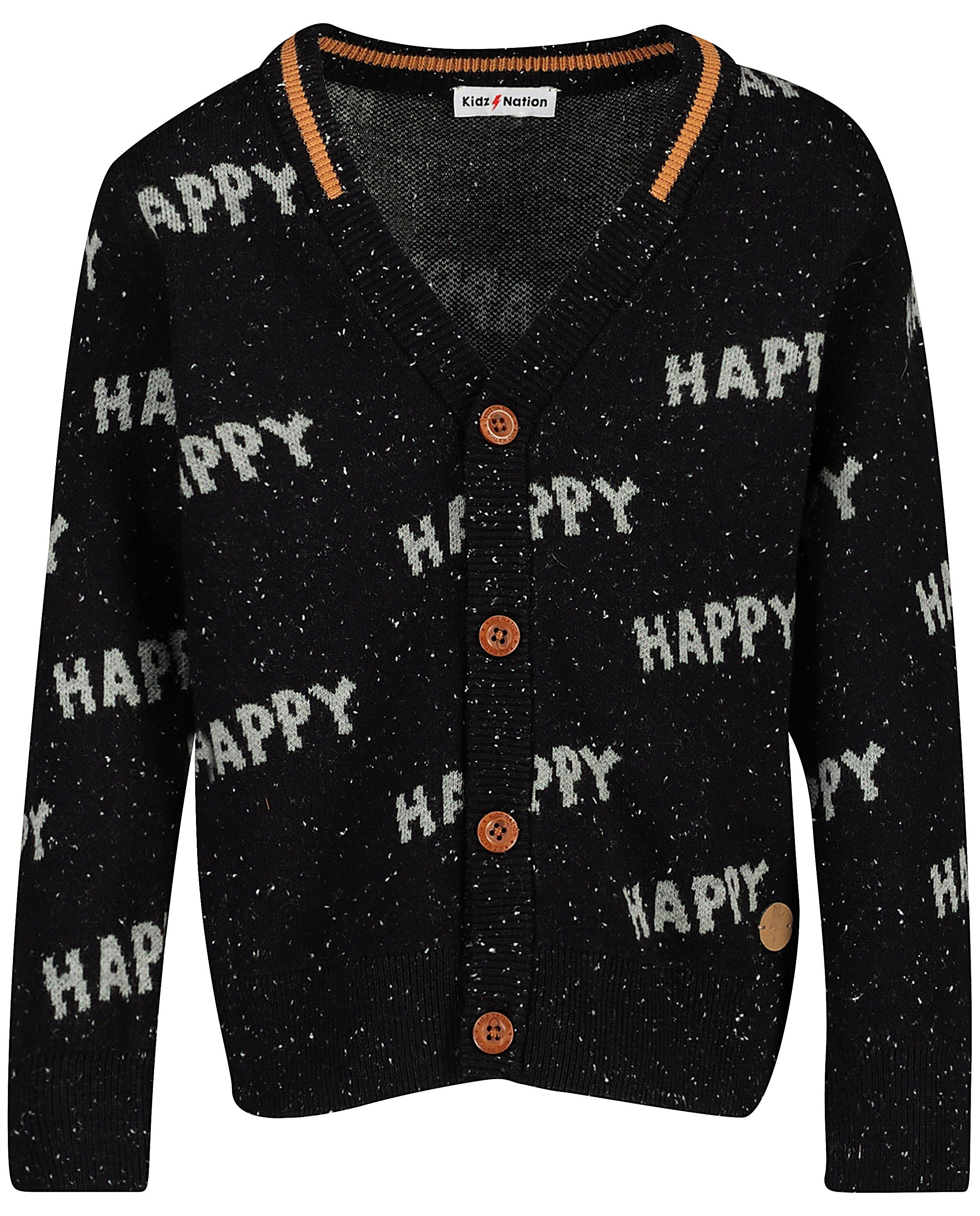 Cardigans - Zwart 'happy'-vest met spikkels