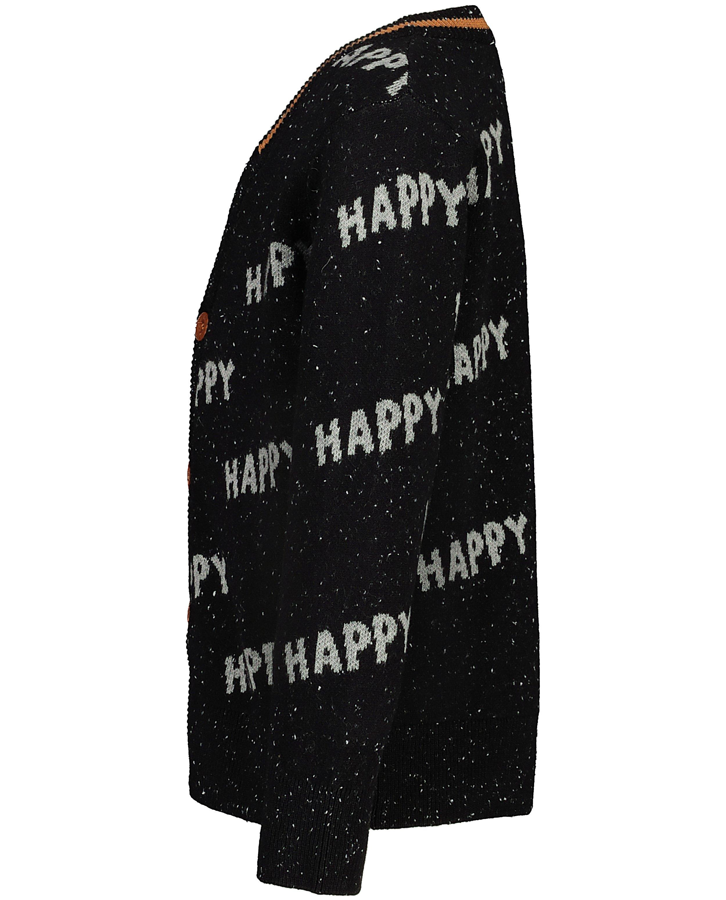 Cardigans - Zwart 'happy'-vest met spikkels