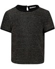 T-shirts - Blouse noire avec un fil métallisé