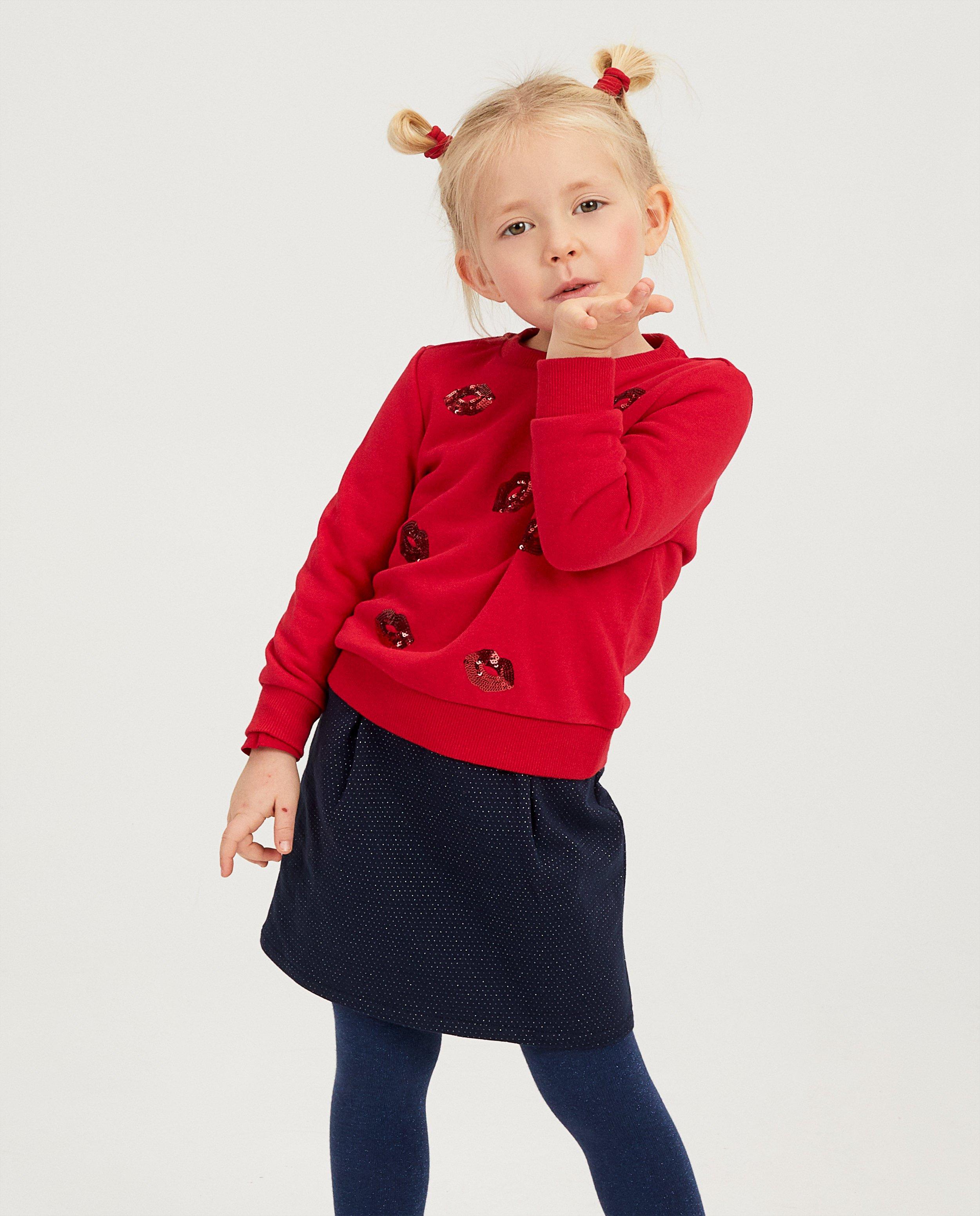 Sweaters - Rode sweater met pailletten K3