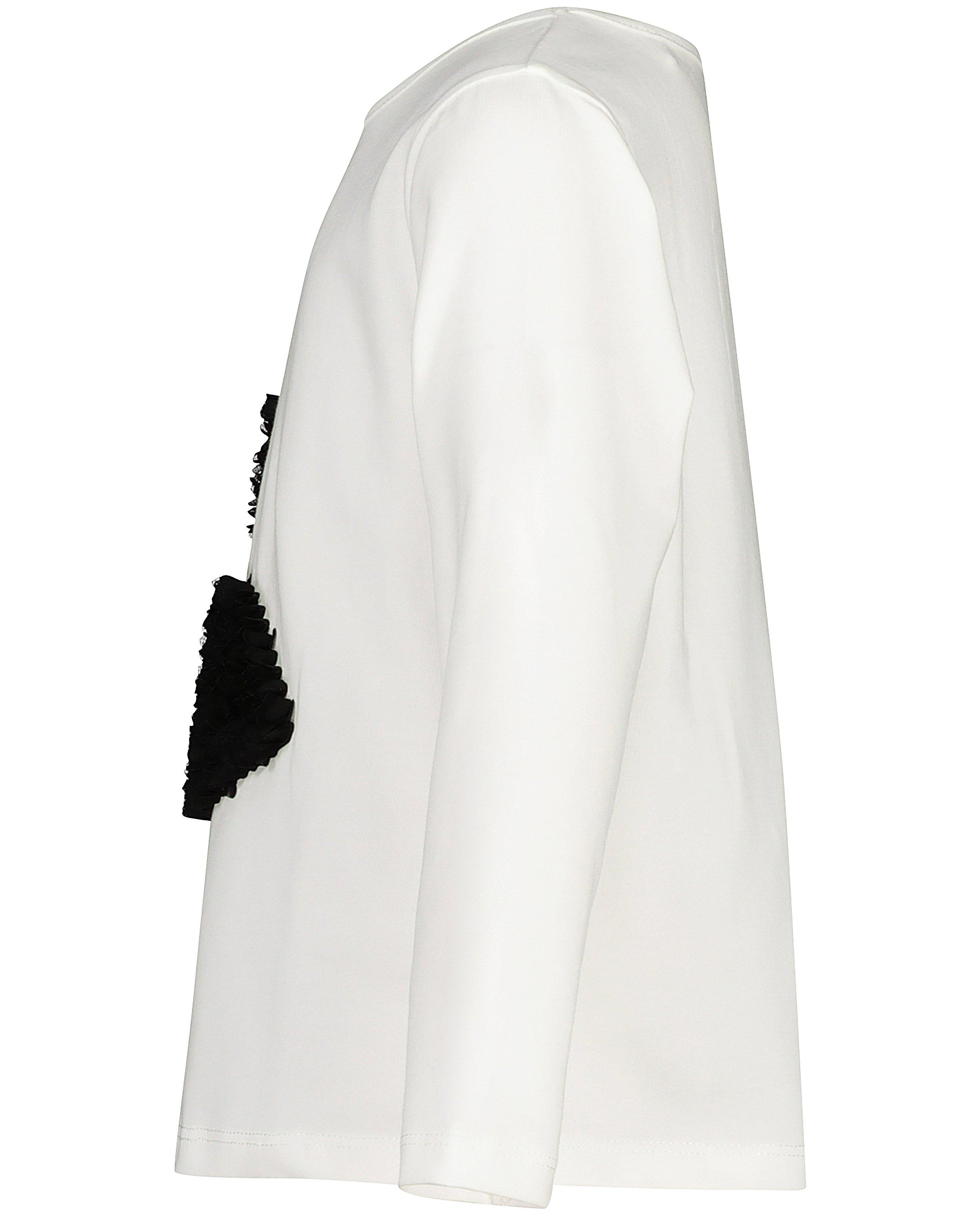 T-shirts - Witte longsleeve met zwaan