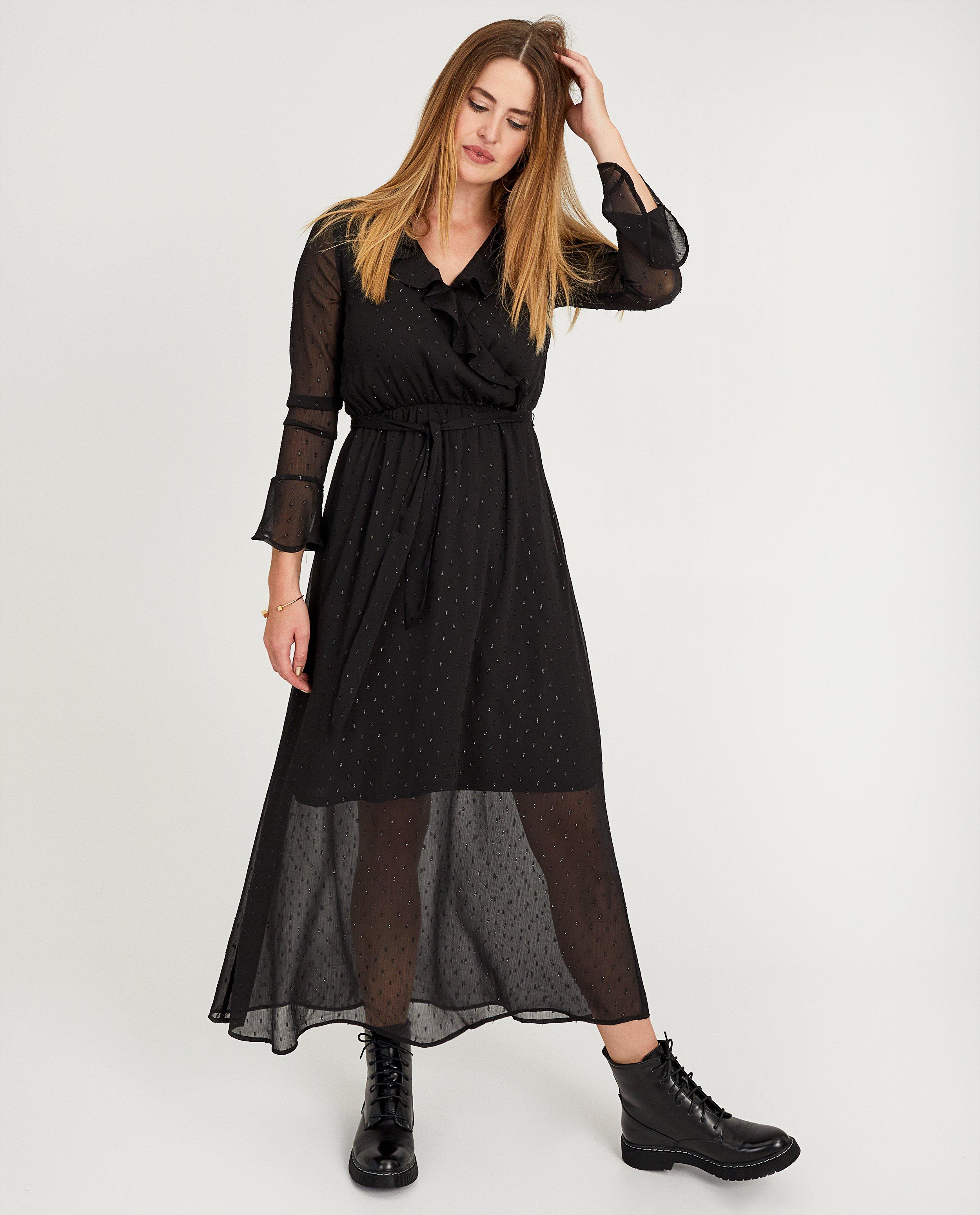 Zwarte maxi-jurk Youh! - met print - Sora