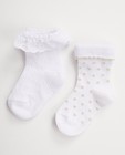 2 paires de chaussettes pour bébés - collection de fête, blanches - JBC