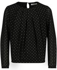 Hemden - Zwarte blouse met stippen