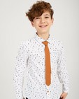 Hemden - Wit hemd met print + stropdas