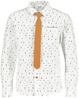 Hemden - Wit hemd met print + stropdas