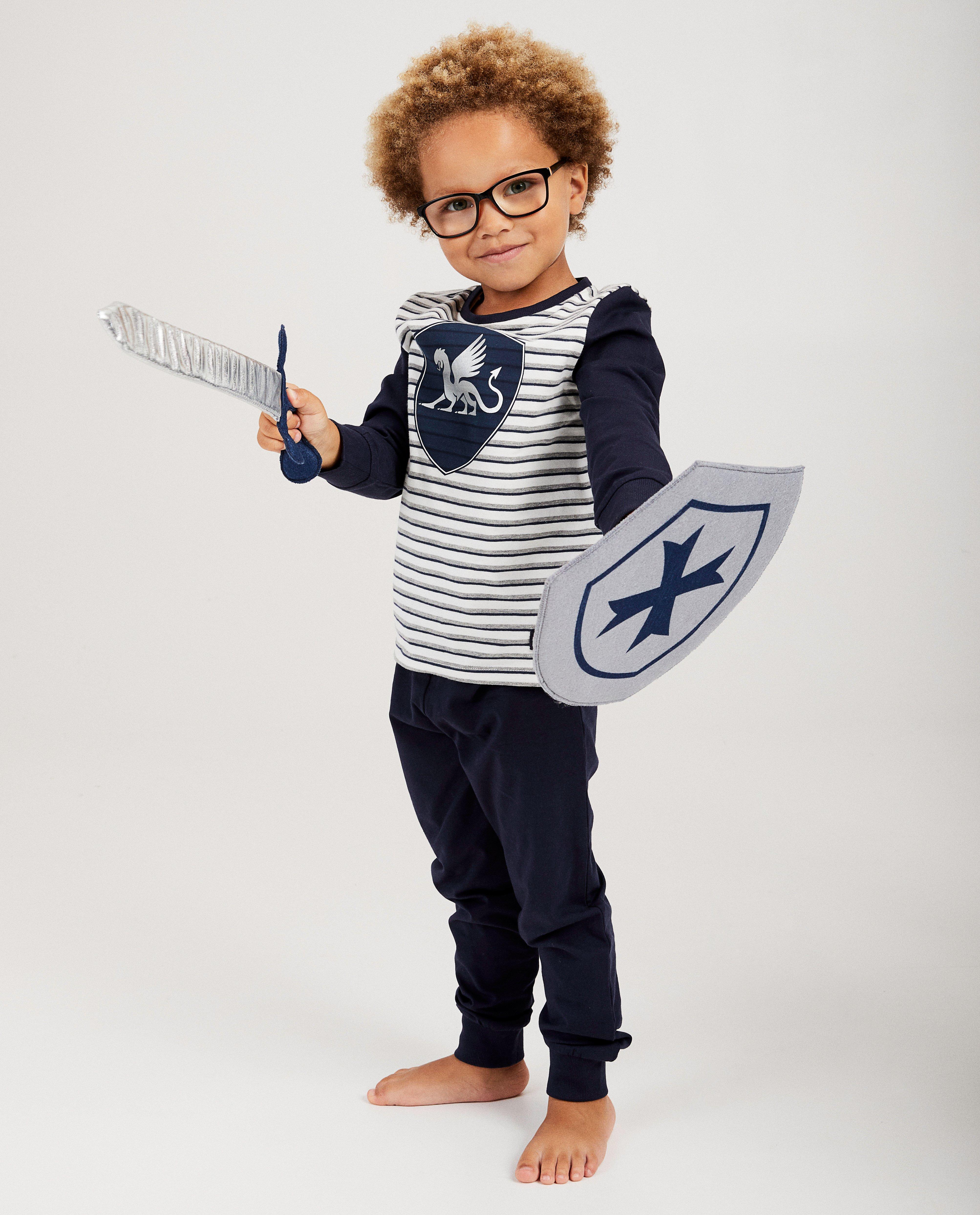 Pyjama + livre + accessoires FR - ensemble Charlie le chevalier - Kidz Nation