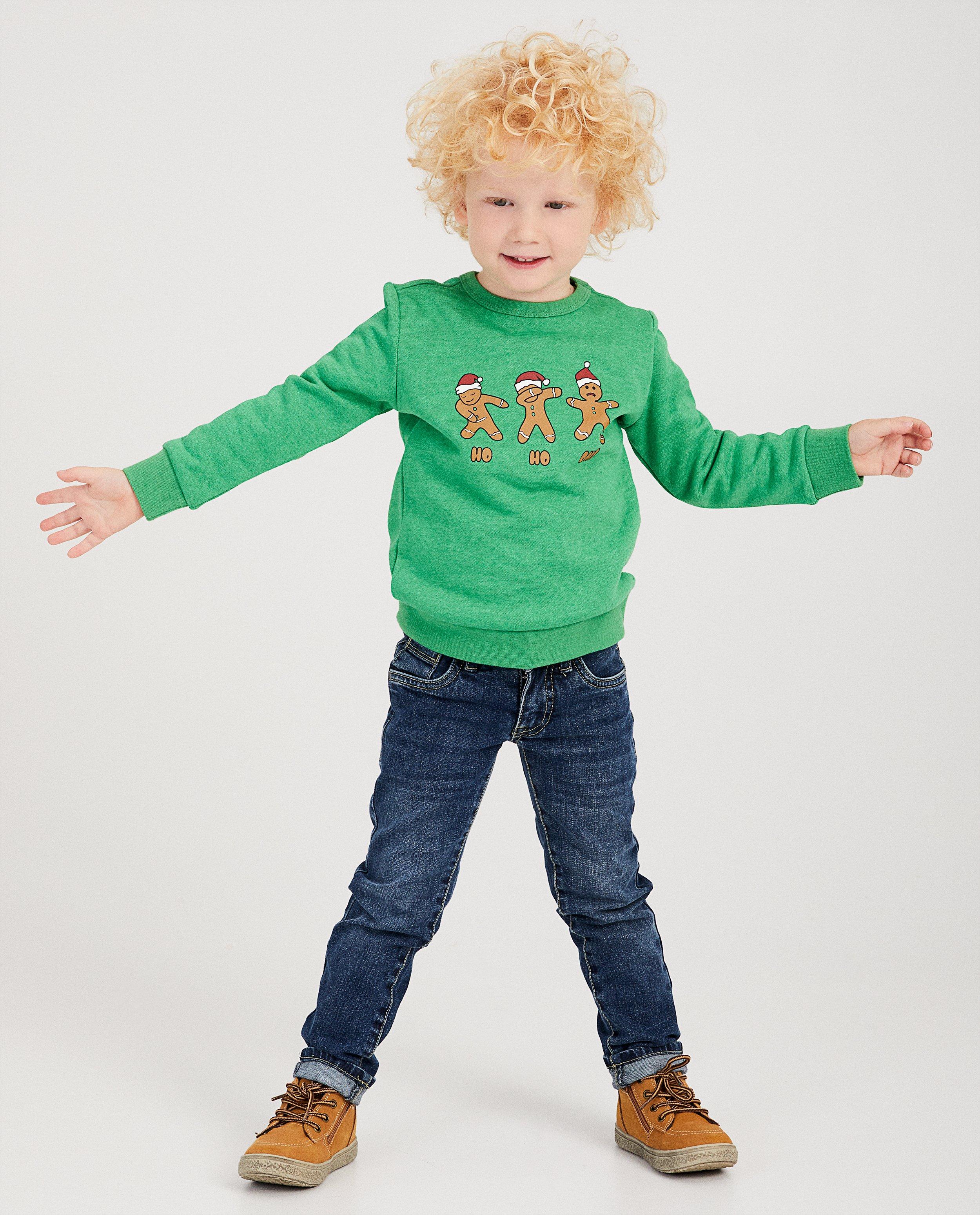 Sweat vert « ho ho ho » 2-7 ans - avec de la musique - JBC