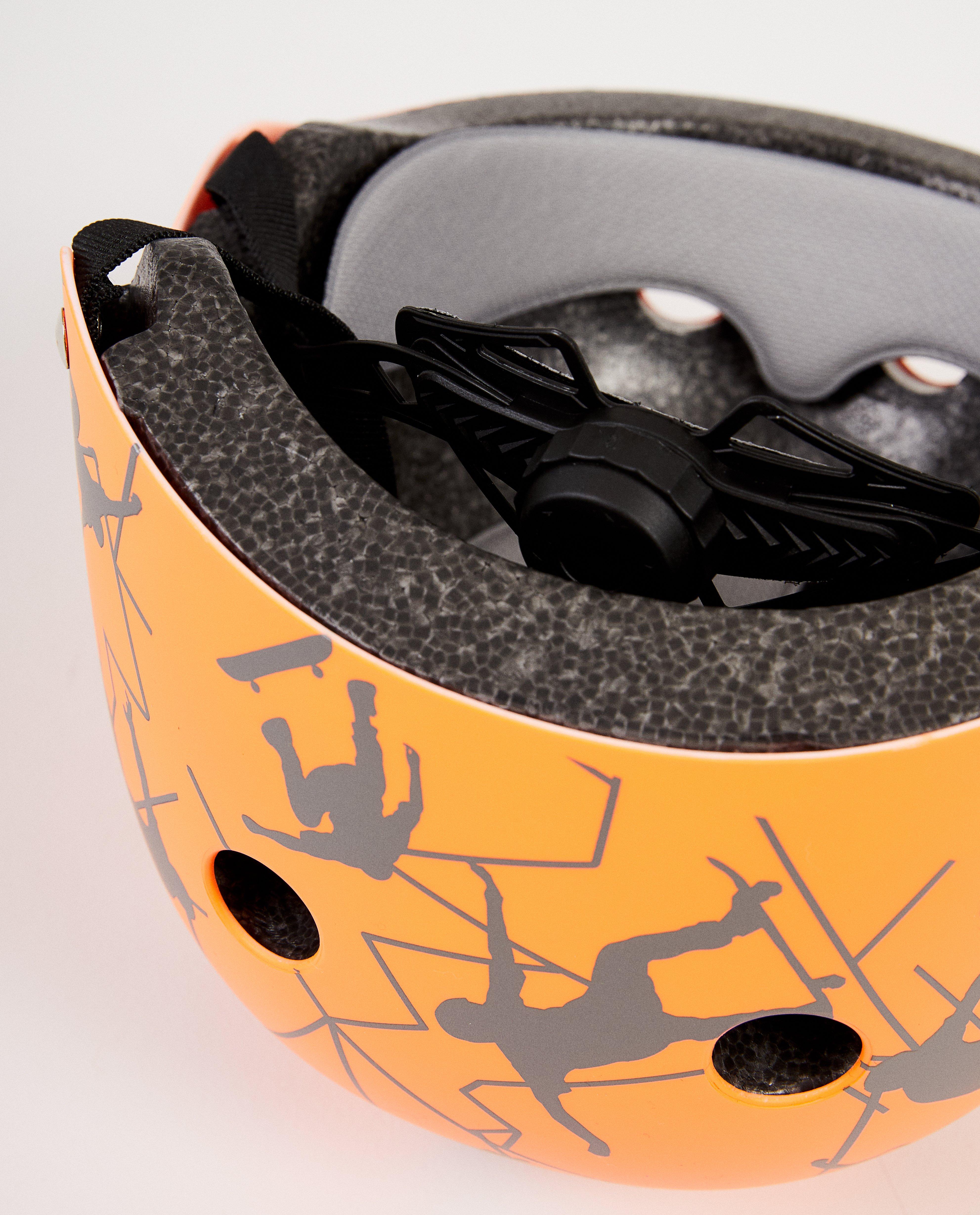 Gadgets - Oranje helm met skaterprint