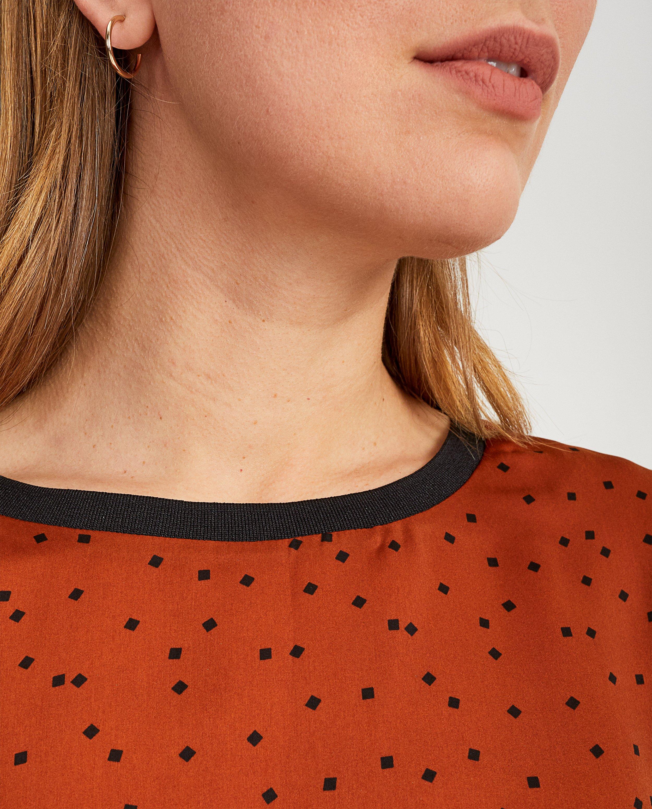 Chemises - Zwarte blouse met vierkantjes