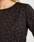 Chemises - Zwarte blouse met vierkantjes