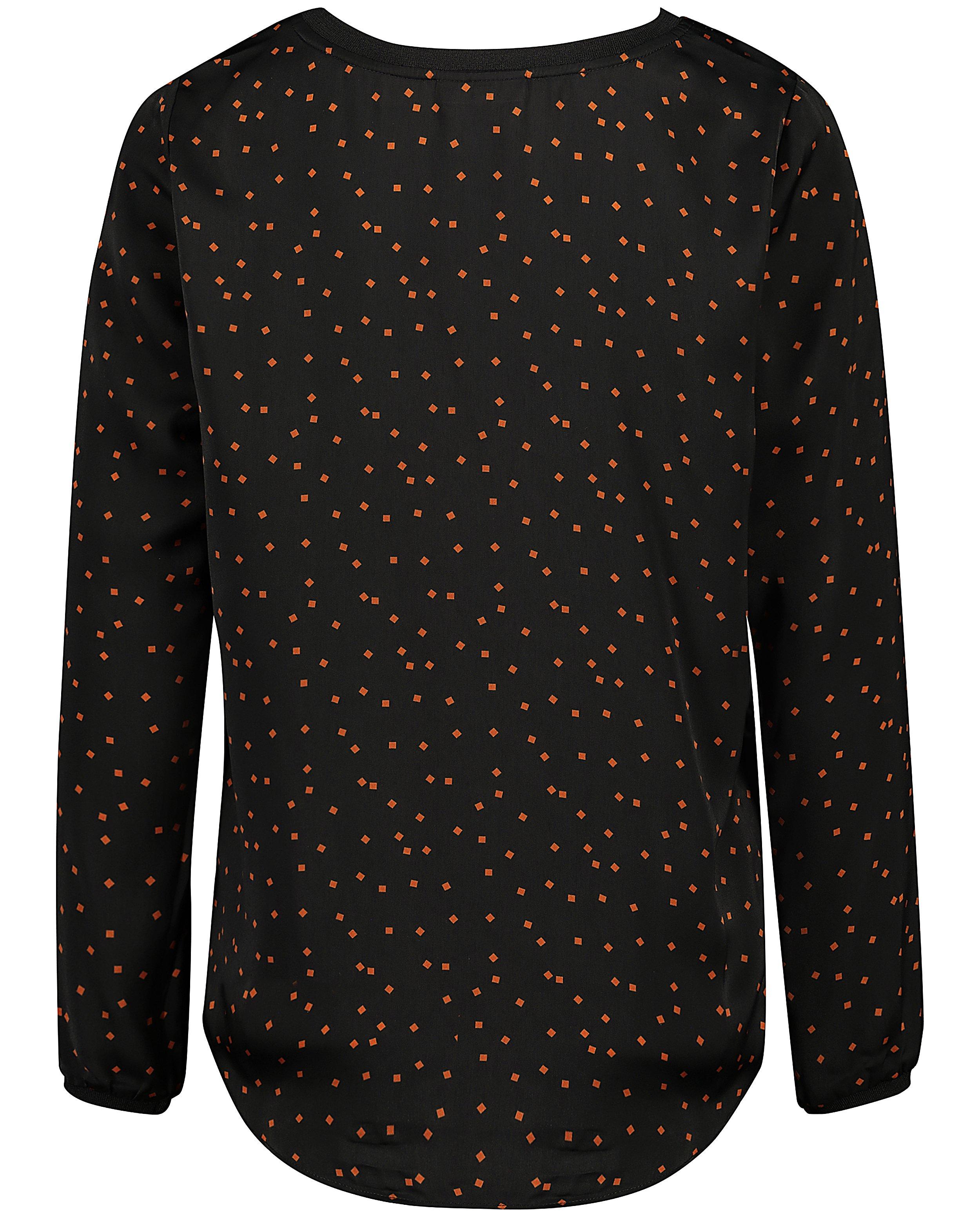 Chemises - Zwarte blouse met vierkantjes